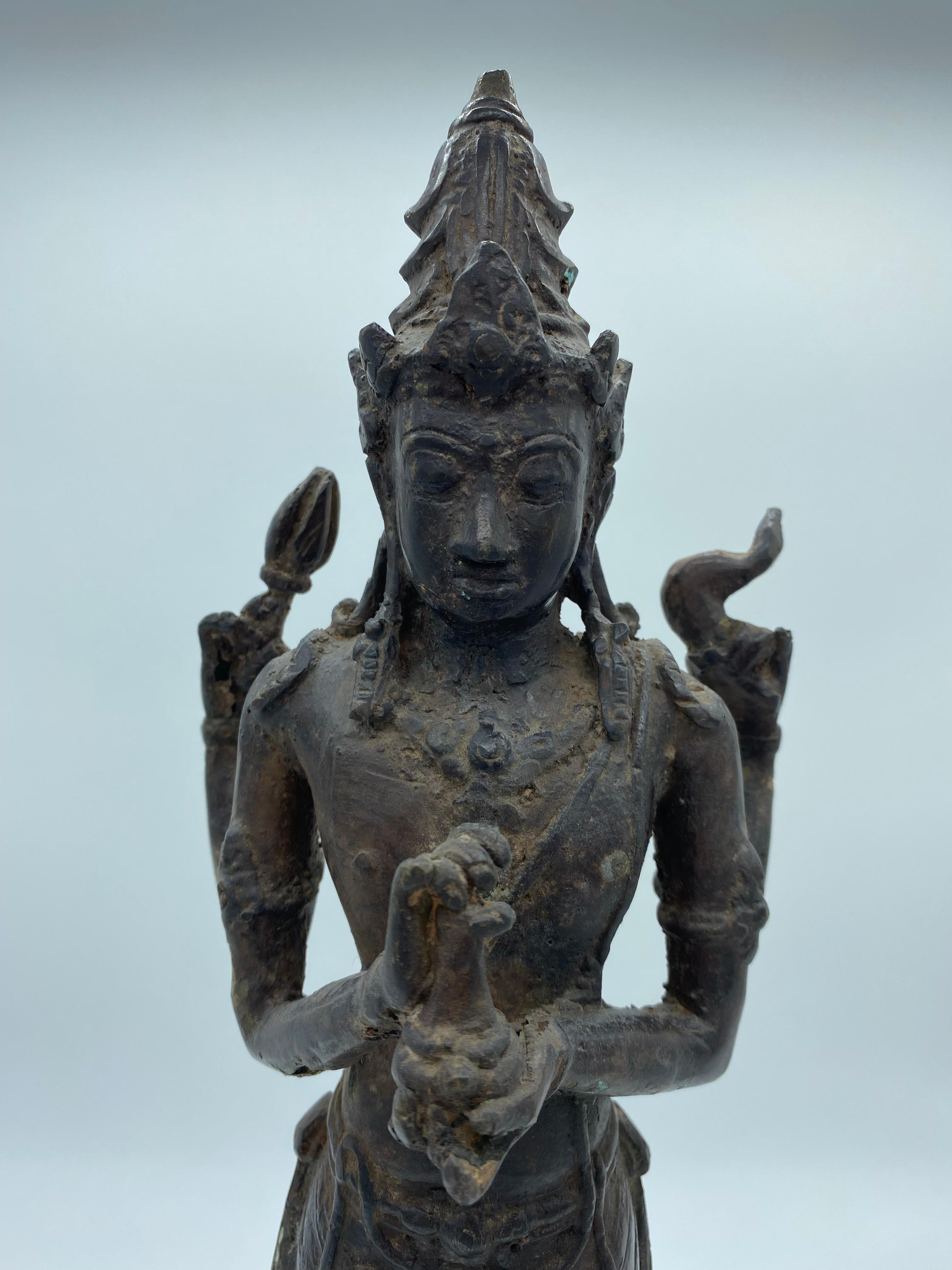Khmer Art Divinity Statue Cambodia Early 20th Century 4