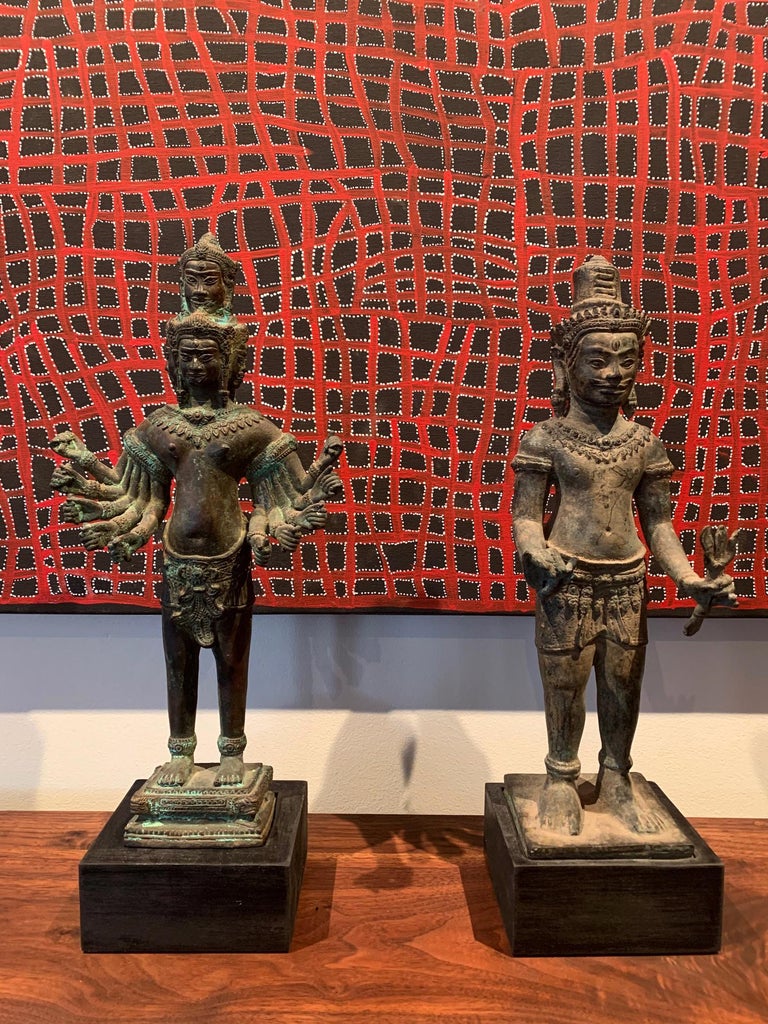 Khmer Bronze Statue of Vishnu Cambodia at 1stDibs