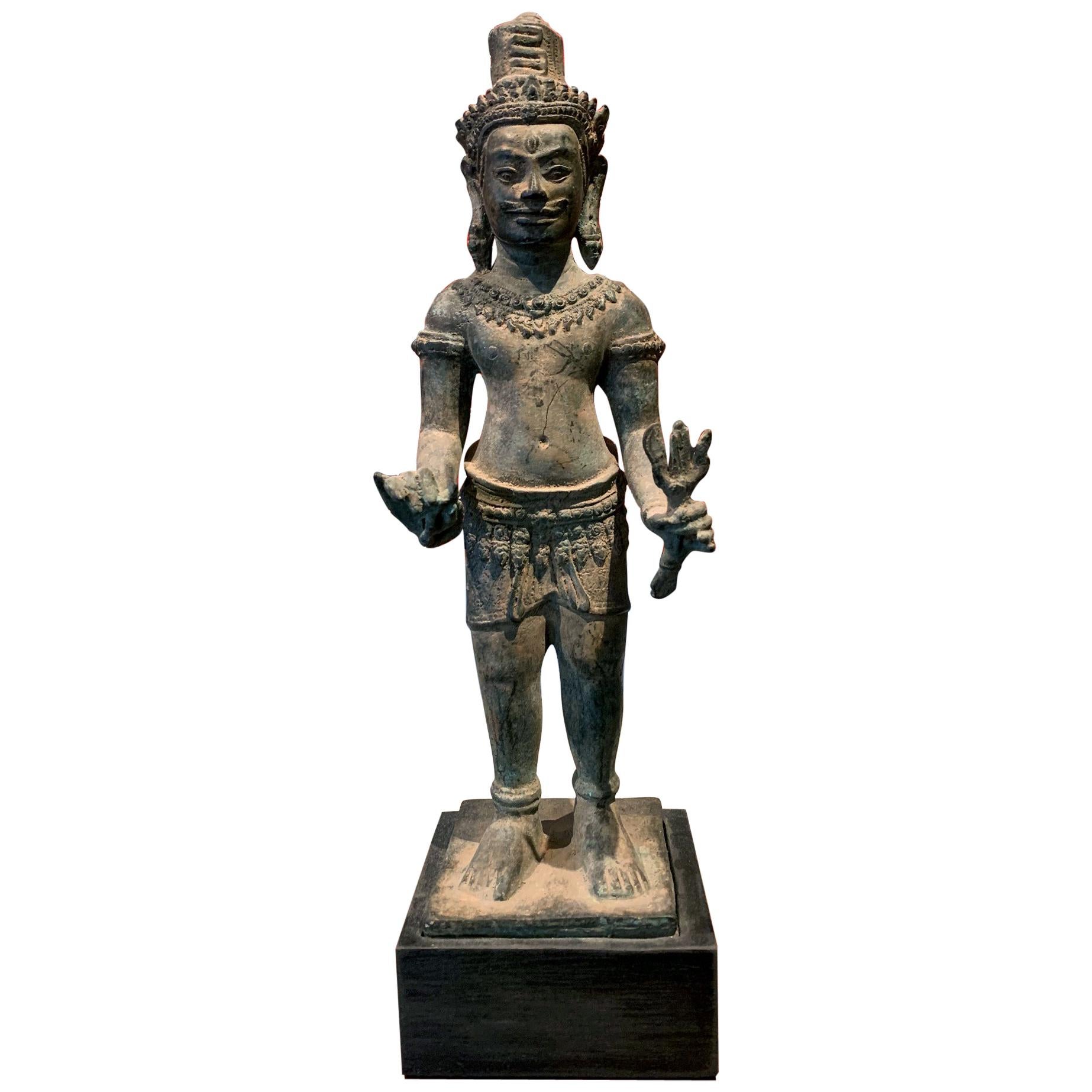 Khmer Bronze Statue of Vishnu Cambodia