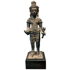 Khmer Bronze Statue of Vishnu Cambodia