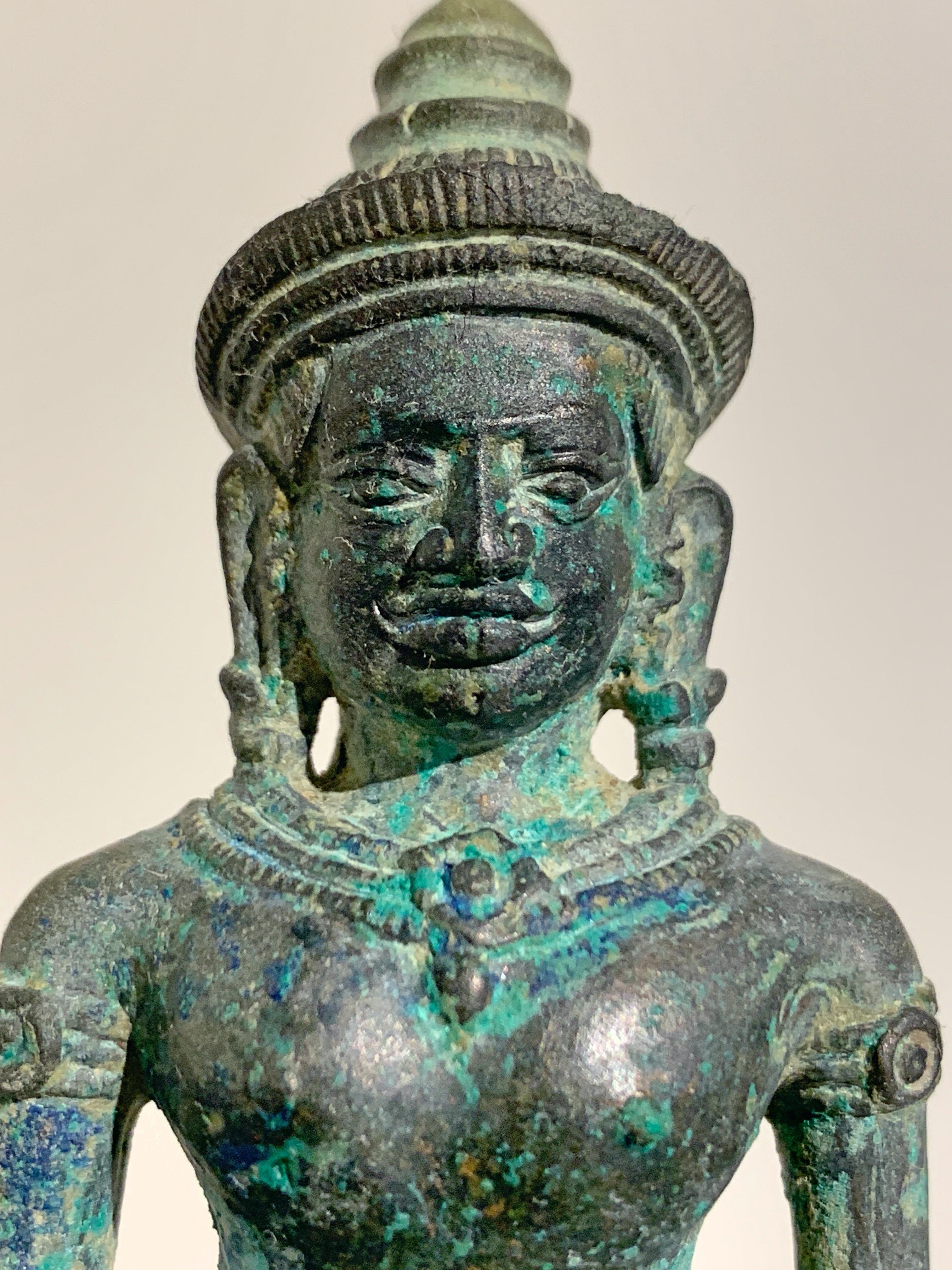Khmer Bronze Uma, Angkor Wat Style, 12th Century, Cambodia For Sale 2