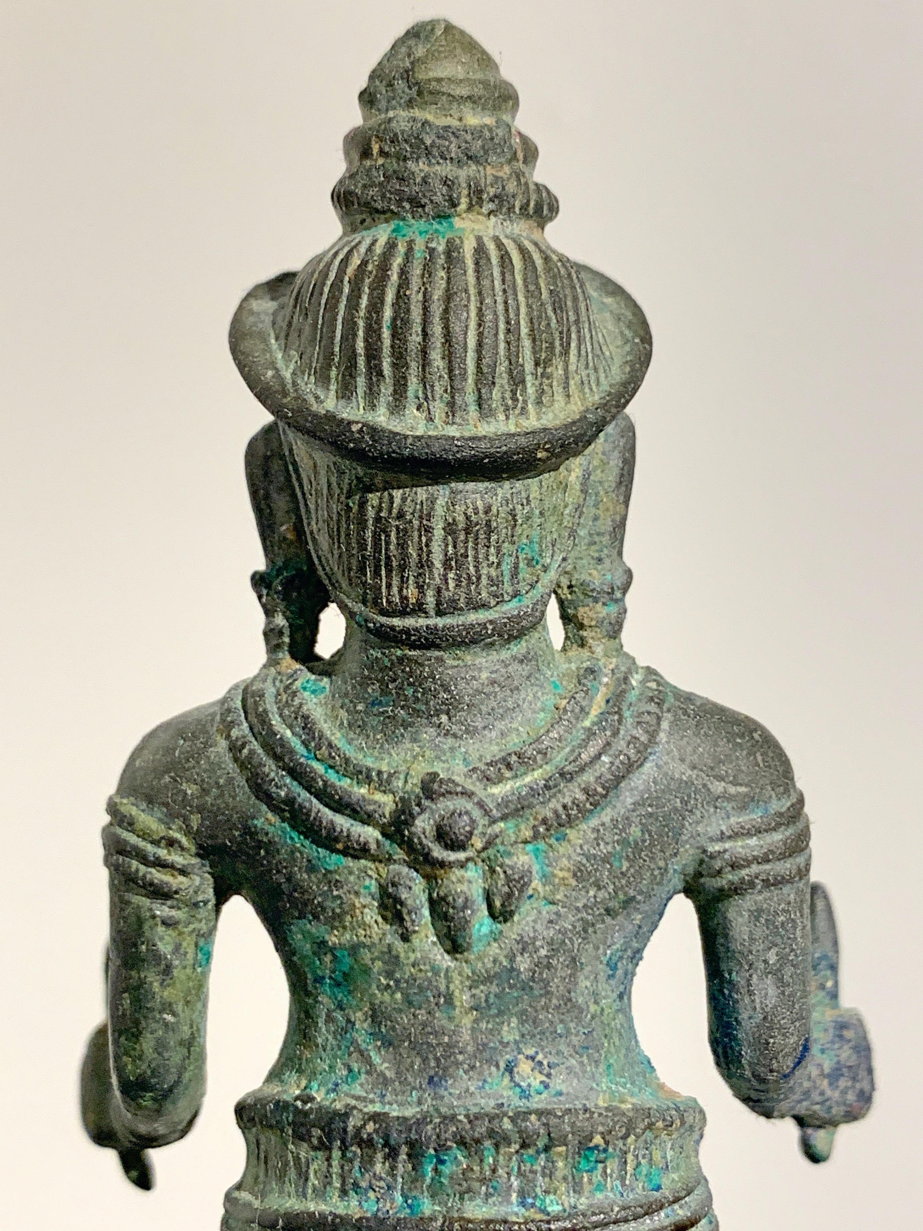 Khmer Bronze Uma, Angkor Wat Style, 12th Century, Cambodia For Sale 3