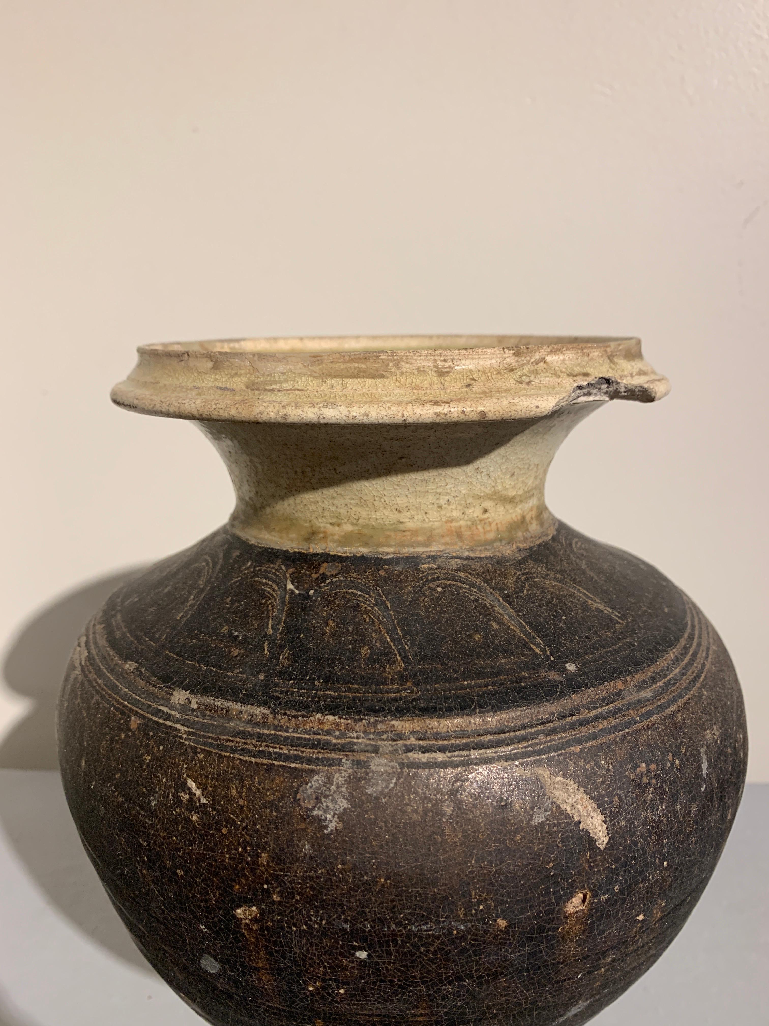 Khmer Brown and Celadon Glazed Vase, Angkor Wat Period, 11th-12th Century 1