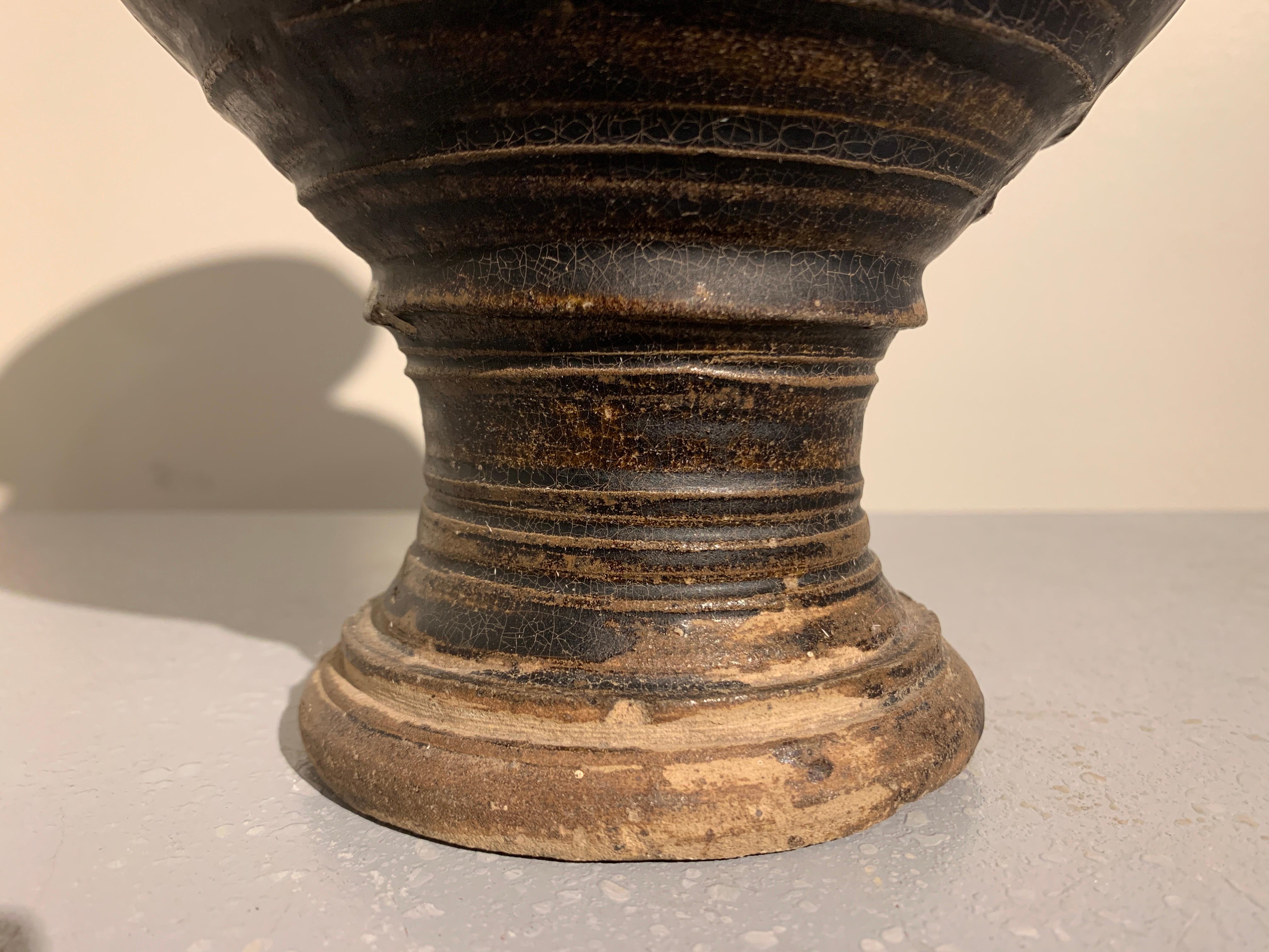Khmer Brown and Celadon Glazed Vase, Angkor Wat Period, 11th-12th Century 3