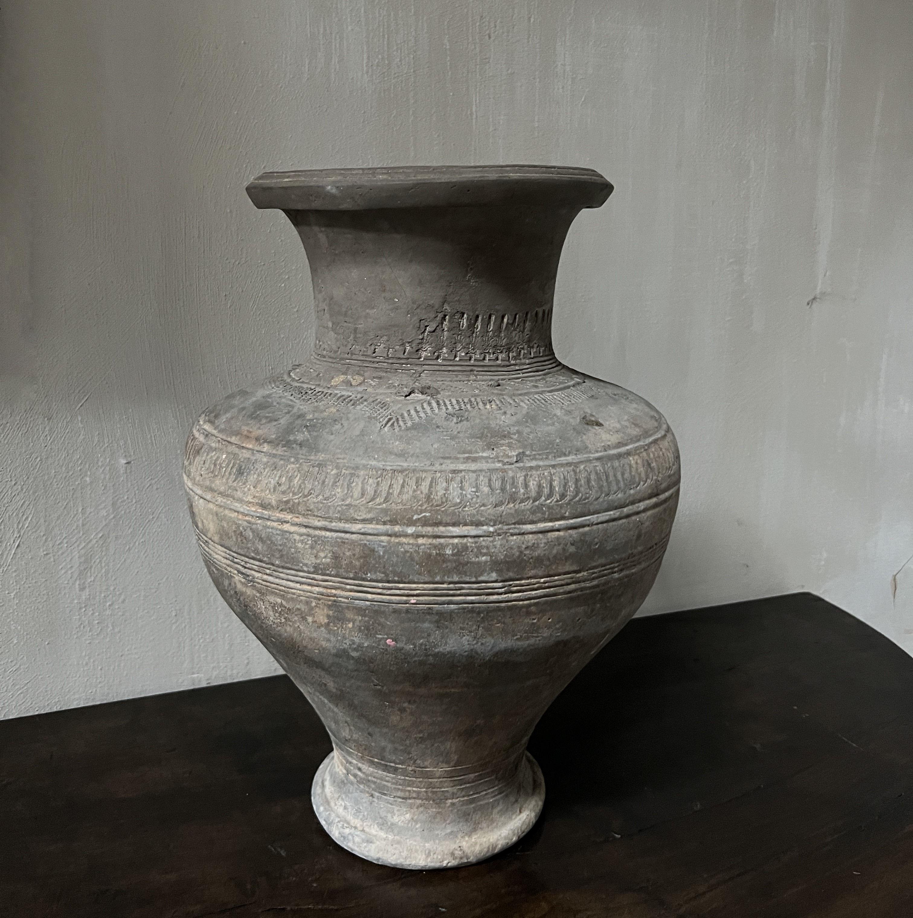 18th Century and Earlier Khmer Cambodian Urn Vase For Sale
