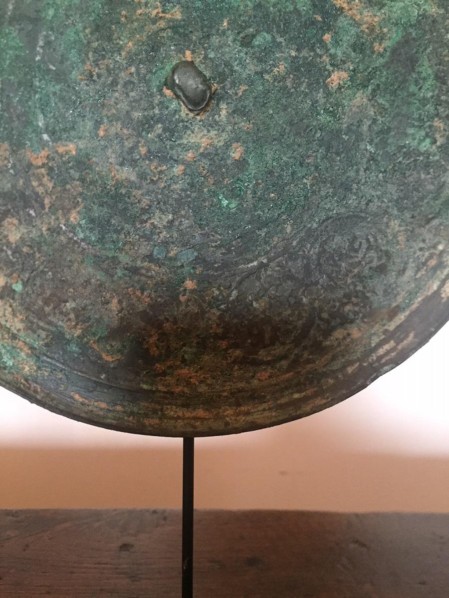 18th Century and Earlier Khmer Mirror Bronze For Sale