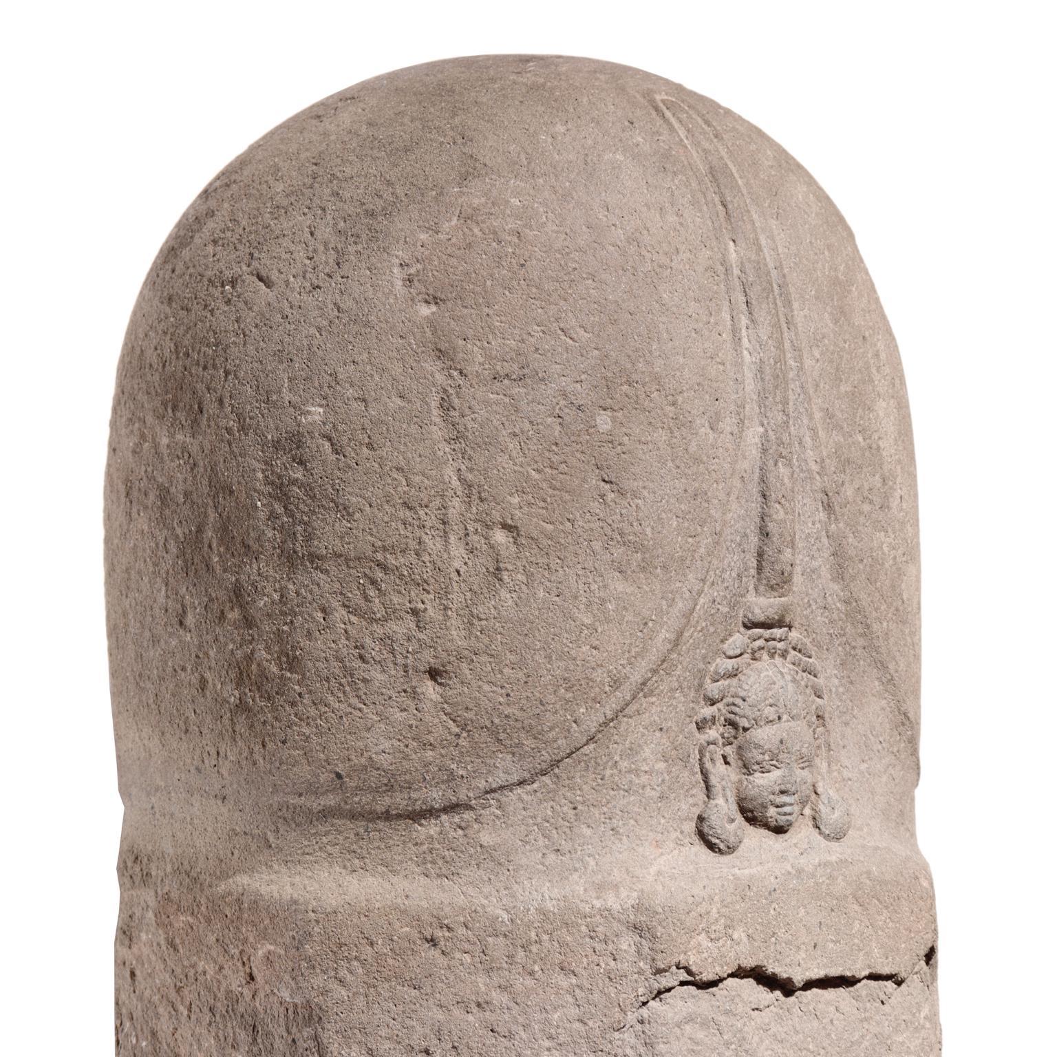 Khmer Mukhalinga Sculpture, Sandstone, Pre-Angkor Period For Sale 2