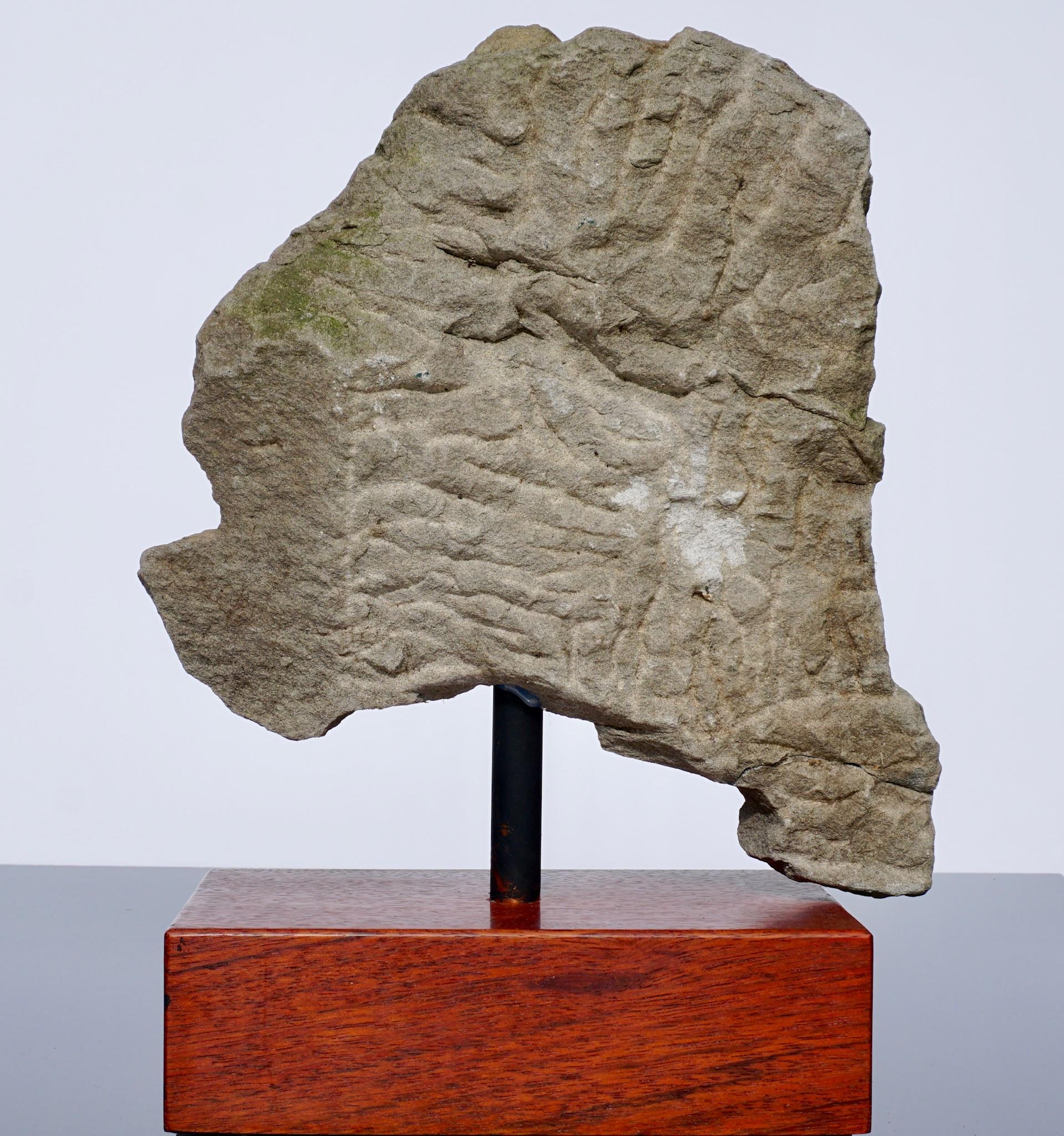 Khmer Sandstone Stele Schist of Buddha or Shiva, 12th Century 2