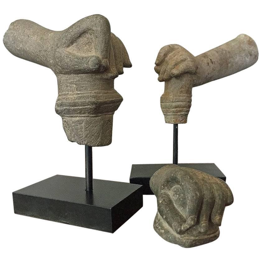 Khmer Sculpture Fragments of Mudra Hands