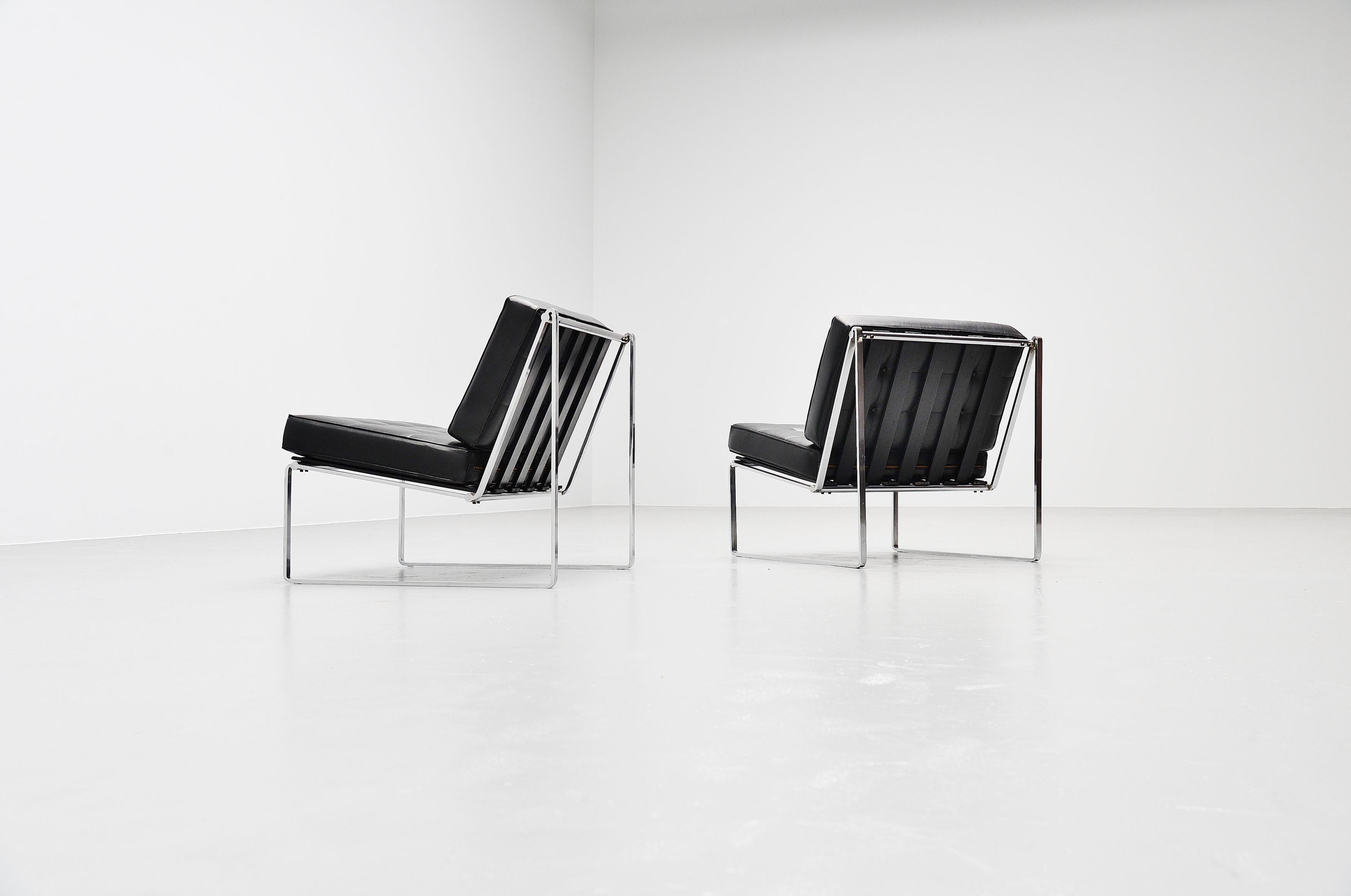 Plated Kho Liang Ie 024 Lounge Chairs Artifort, 1962