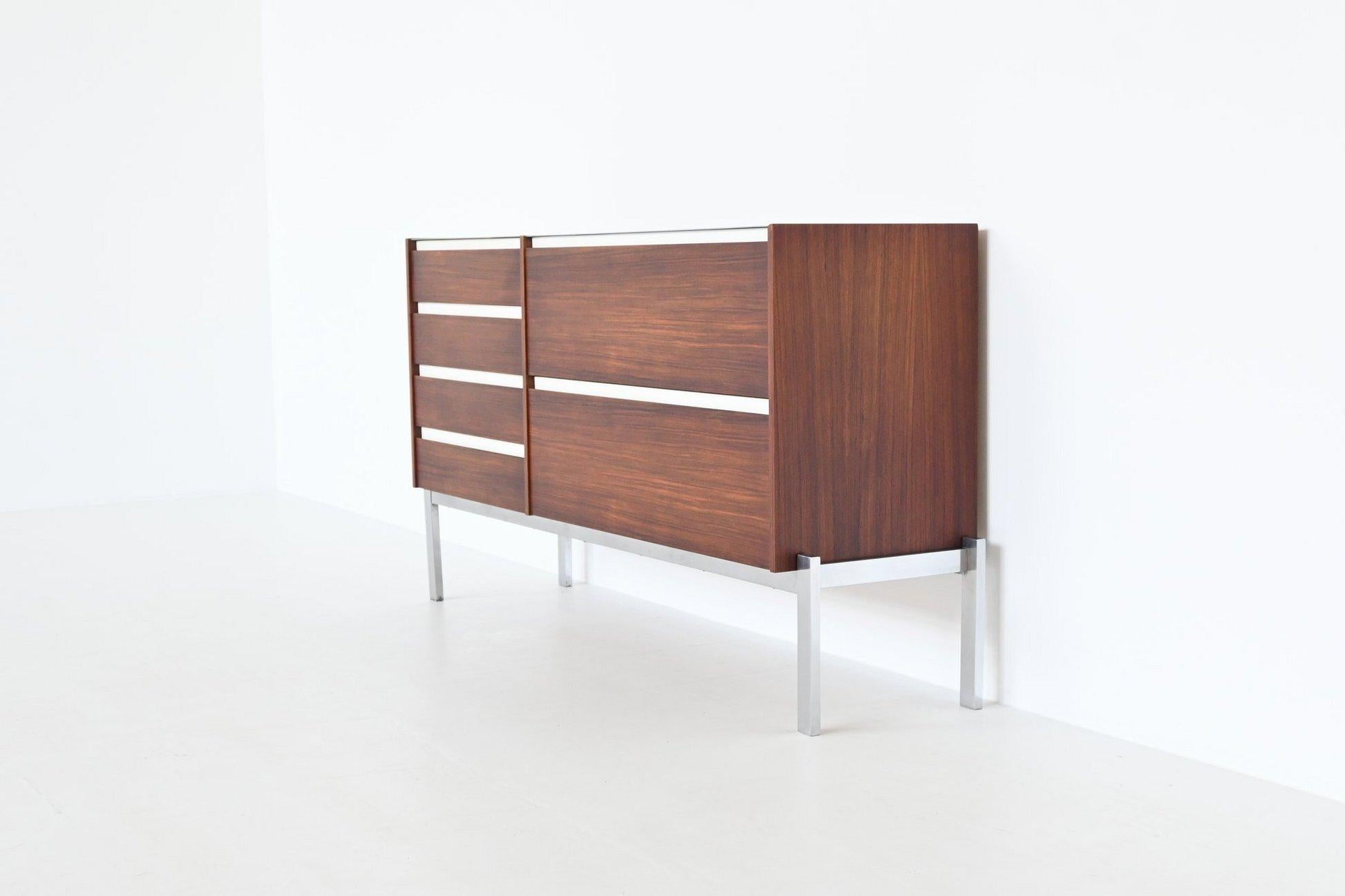 Kho Liang Ie and Wim Crouwel sideboard in teak Fristho The Netherlands 1957 For Sale 3