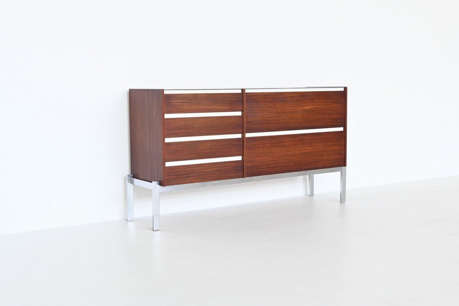 Dutch Kho Liang Ie and Wim Crouwel sideboard in teak Fristho The Netherlands 1957 For Sale