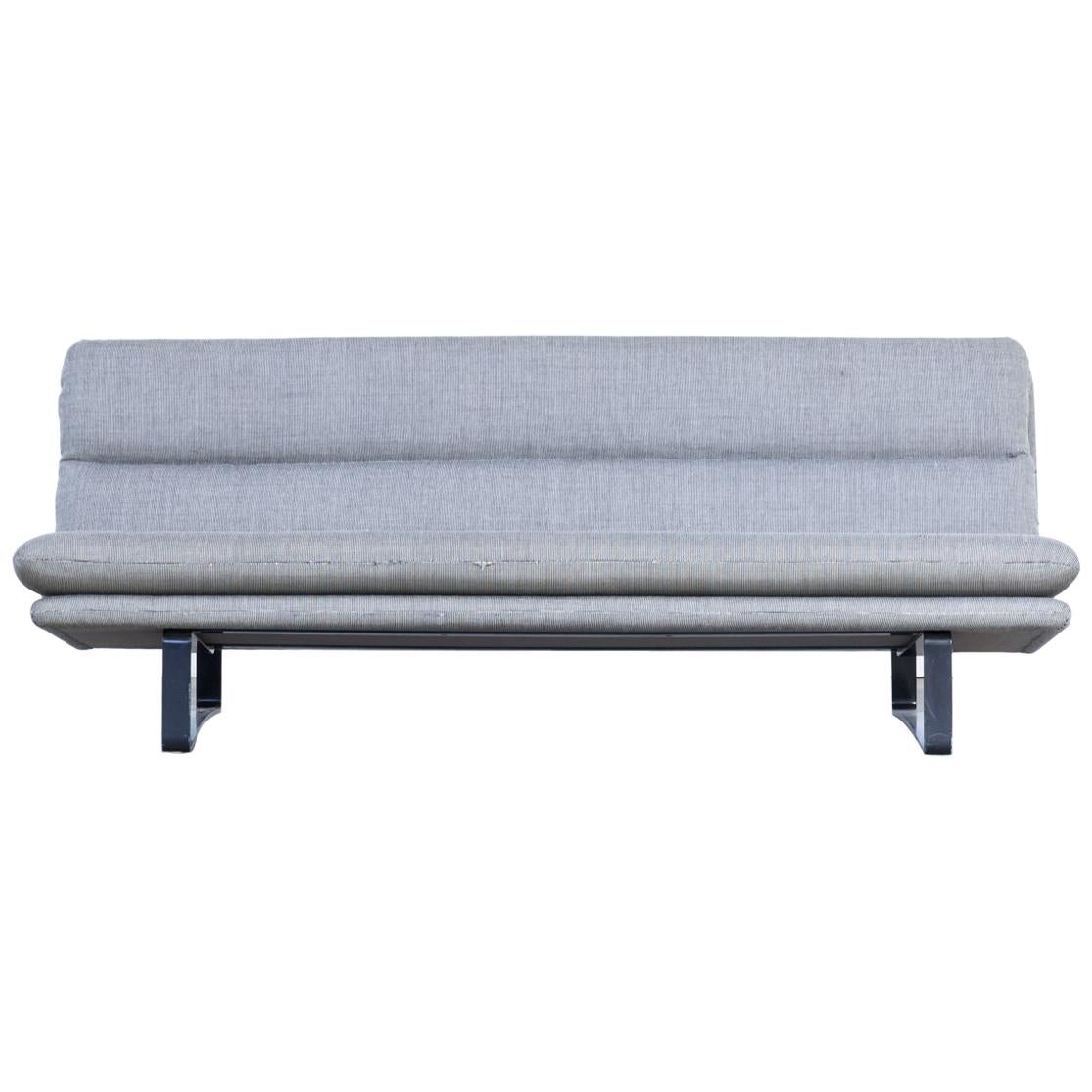 Kho Liang Ie C684 Grey Fabric Three-Seat Sofa for Artifort For Sale