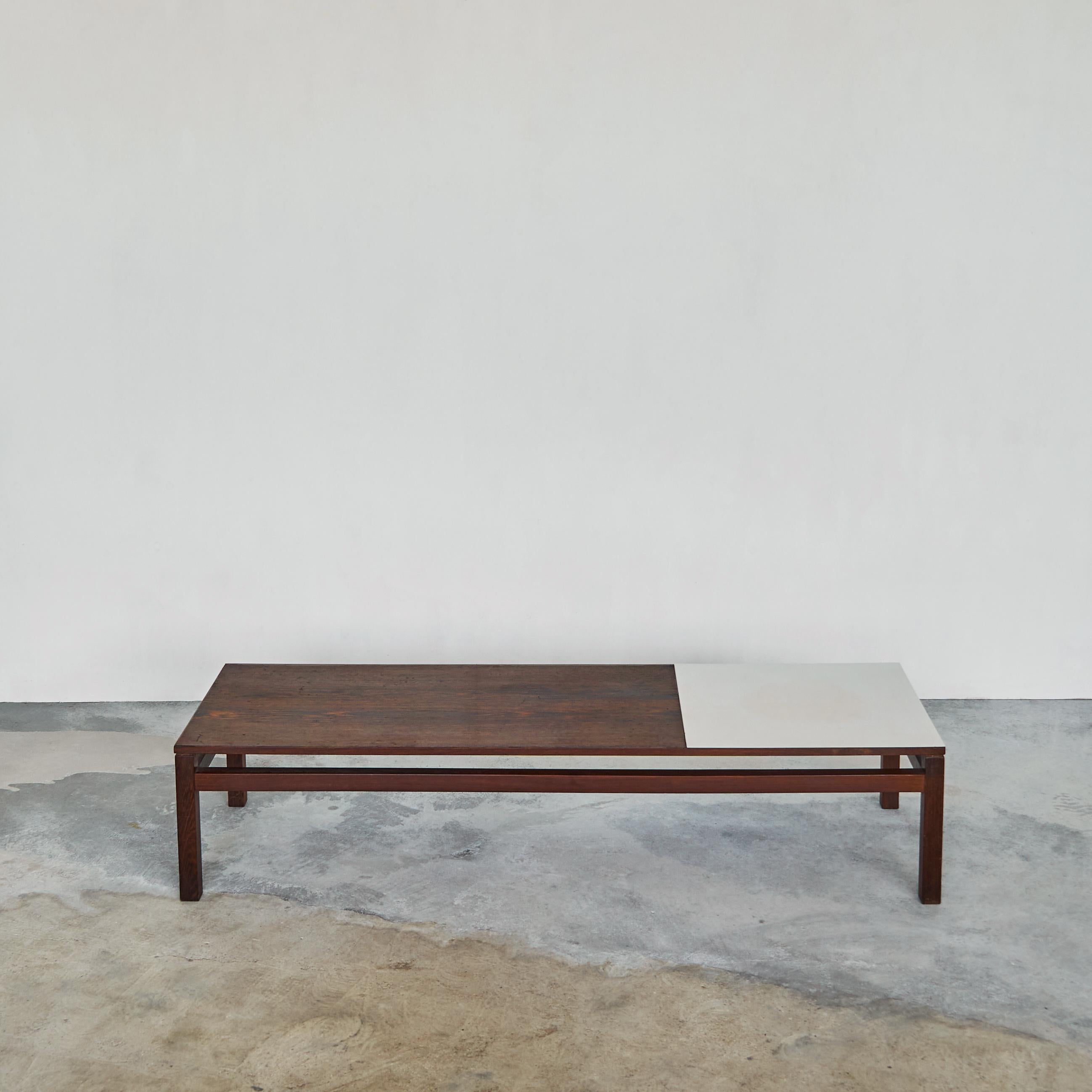 Mid-Century Modern Kho Liang Ie Coffee Table in Wengé and Formica For Sale