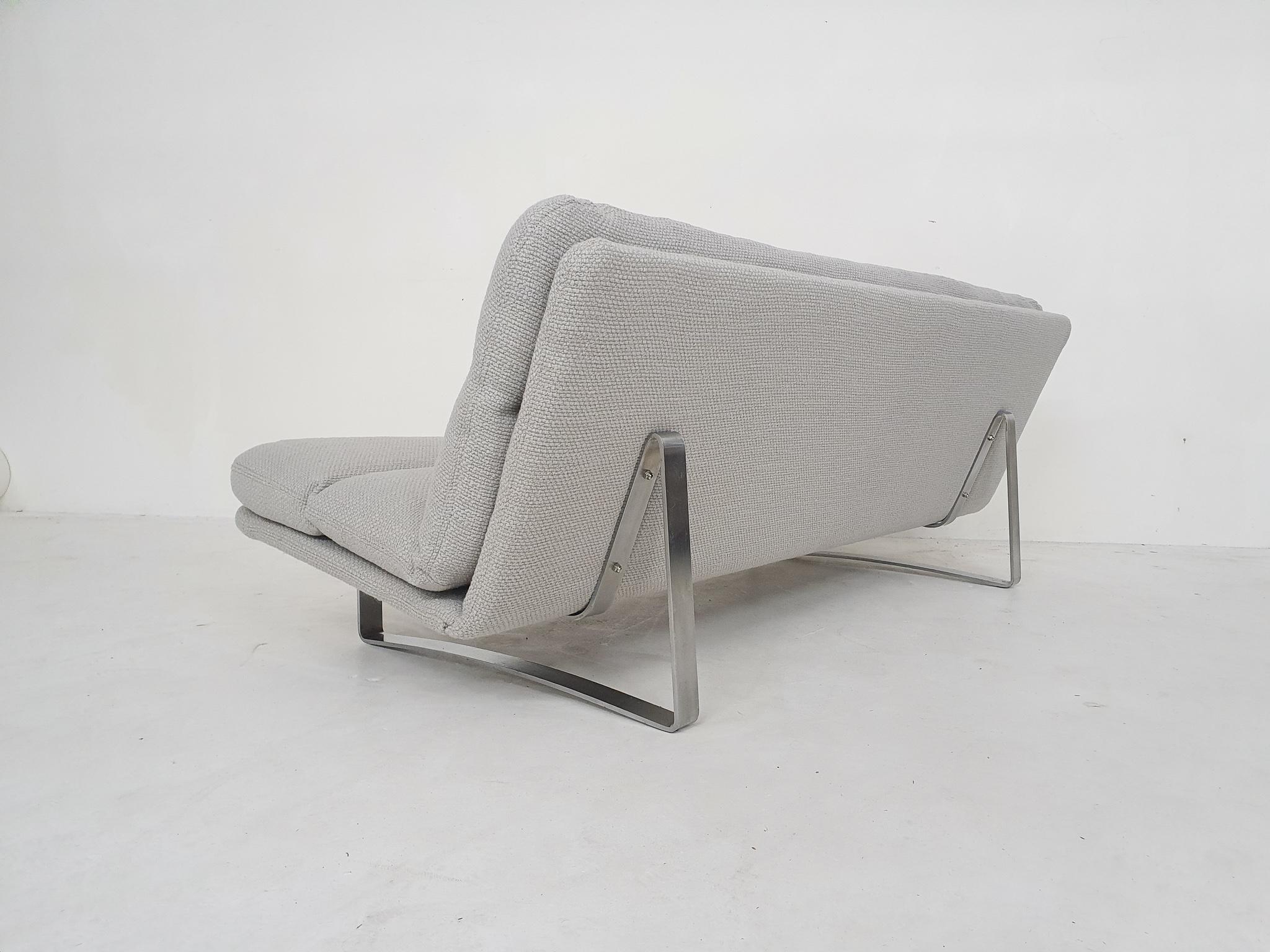 Kho Liang Ie für Artifort, Sofa C683, Niederlande, 1968 (Metall) im Angebot