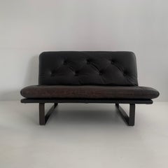 Kho Liang Ie for Artifort model C684 brown leather sofa, 1970’s
