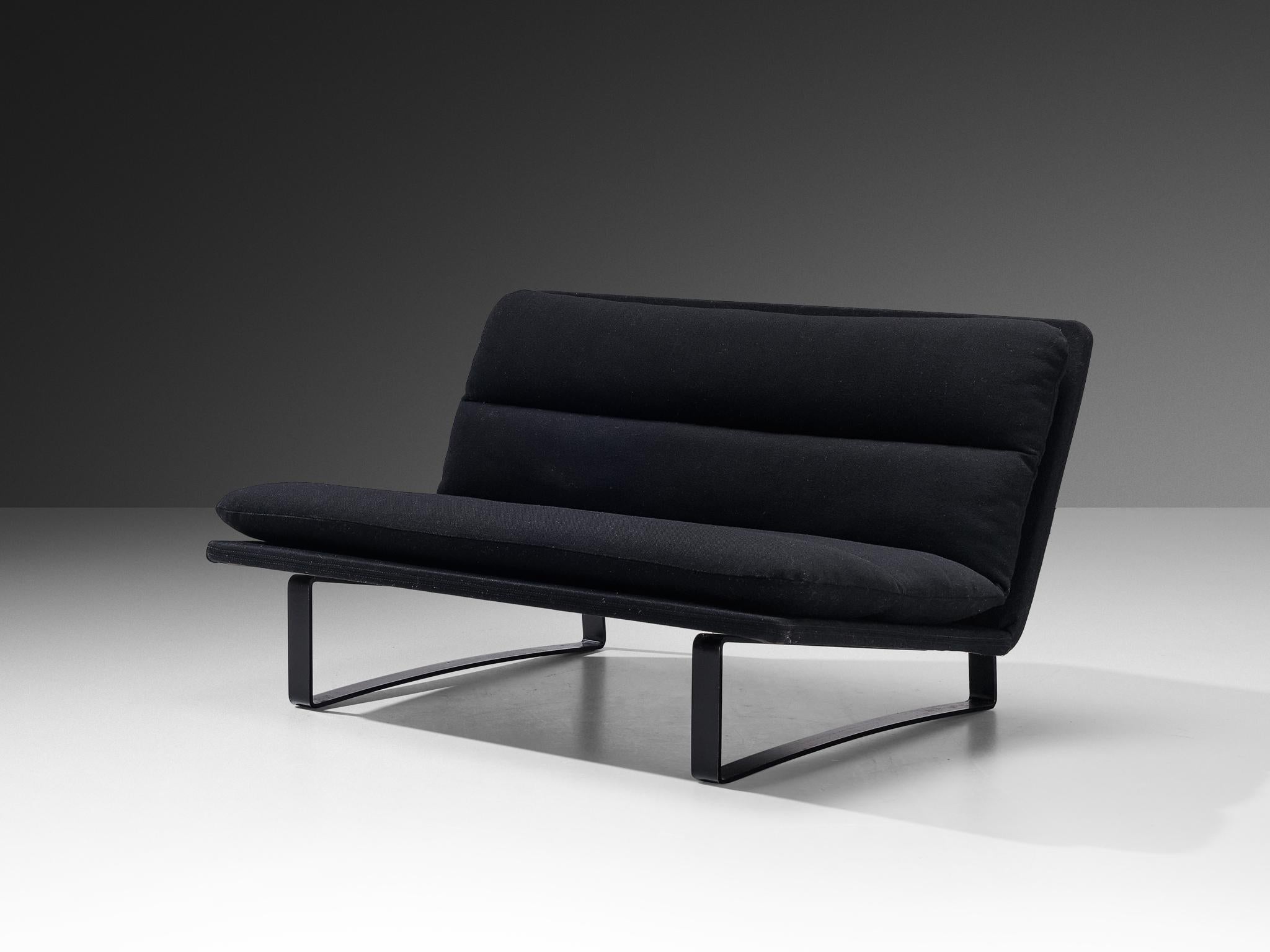 Mid-Century Modern Kho Liang Ie for Artifort Sofas in Black Upholstery For Sale