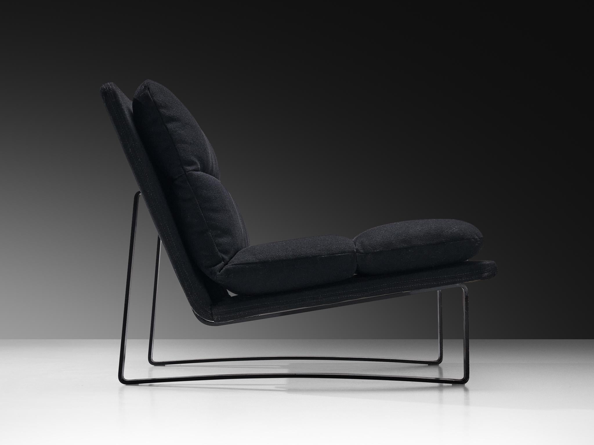 Steel Kho Liang Ie for Artifort Sofas in Black Upholstery For Sale