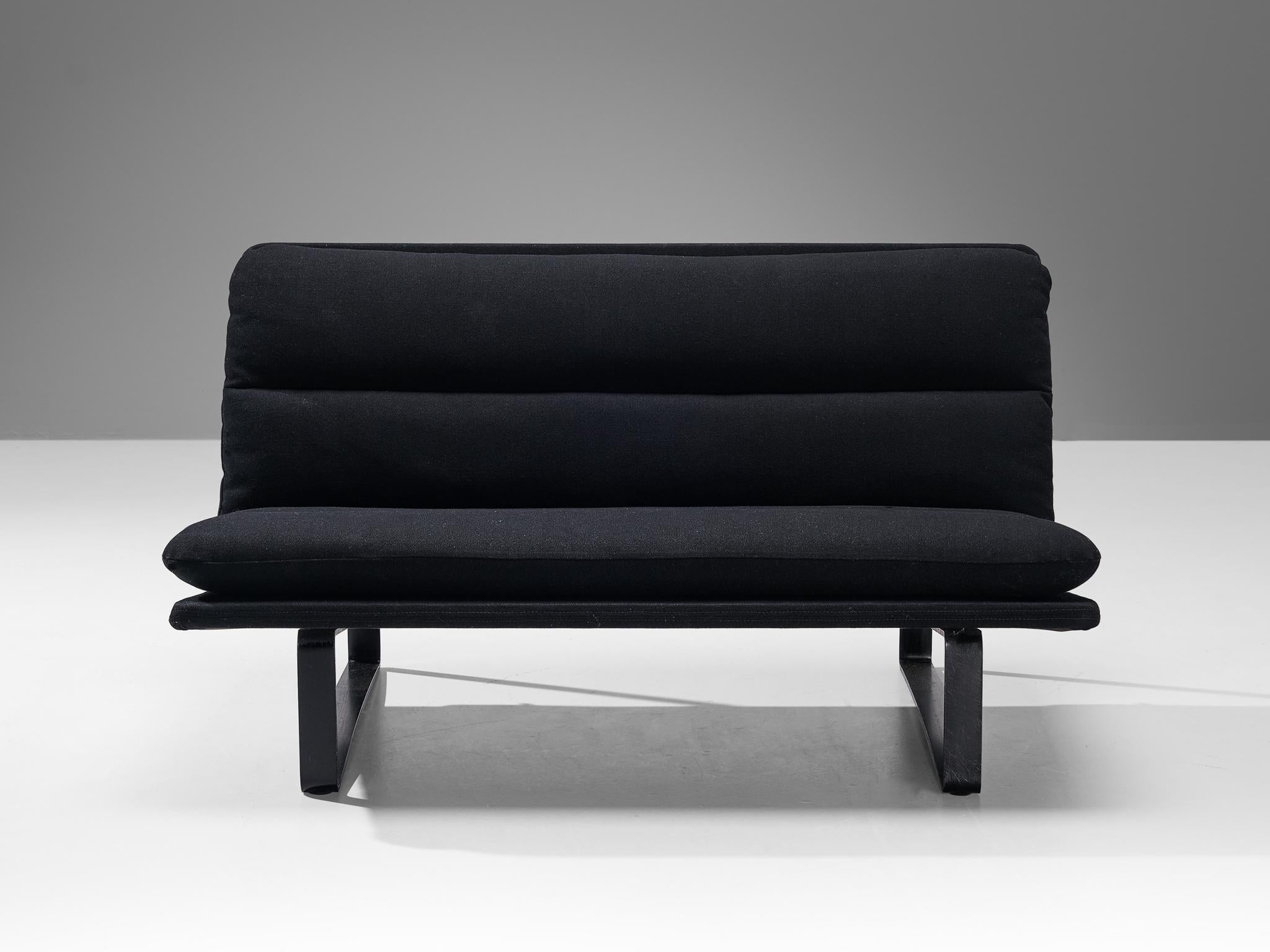 Steel Kho Liang Ie for Artifort Sofas in Black Upholstery For Sale