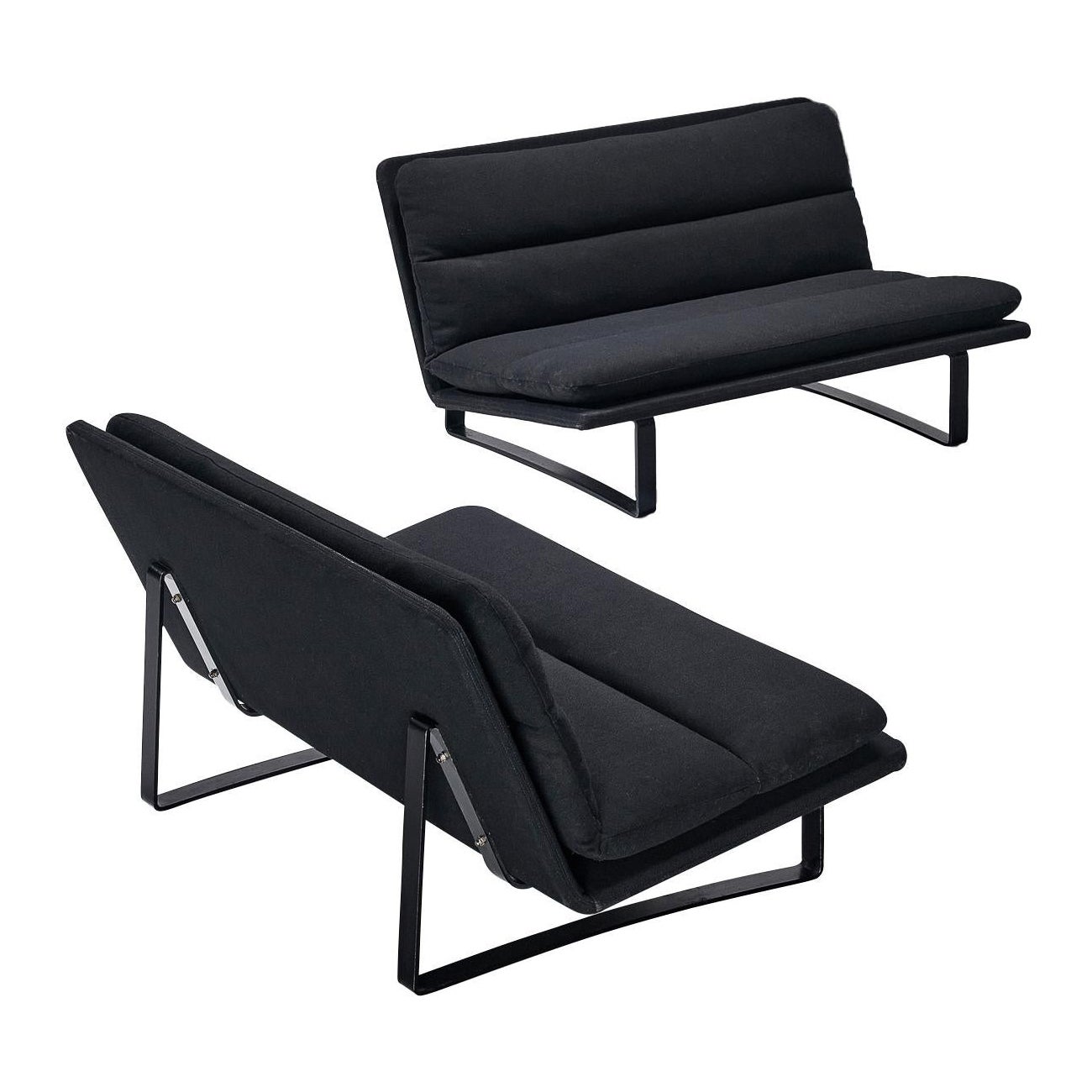 Kho Liang Ie for Artifort Sofas in Black Upholstery For Sale