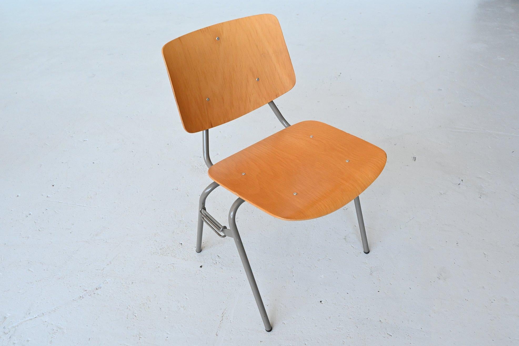 Kho Liang Ie Model 305 Birch Stacking Chairs CAR Katwijk, the Netherlands, 1957 2