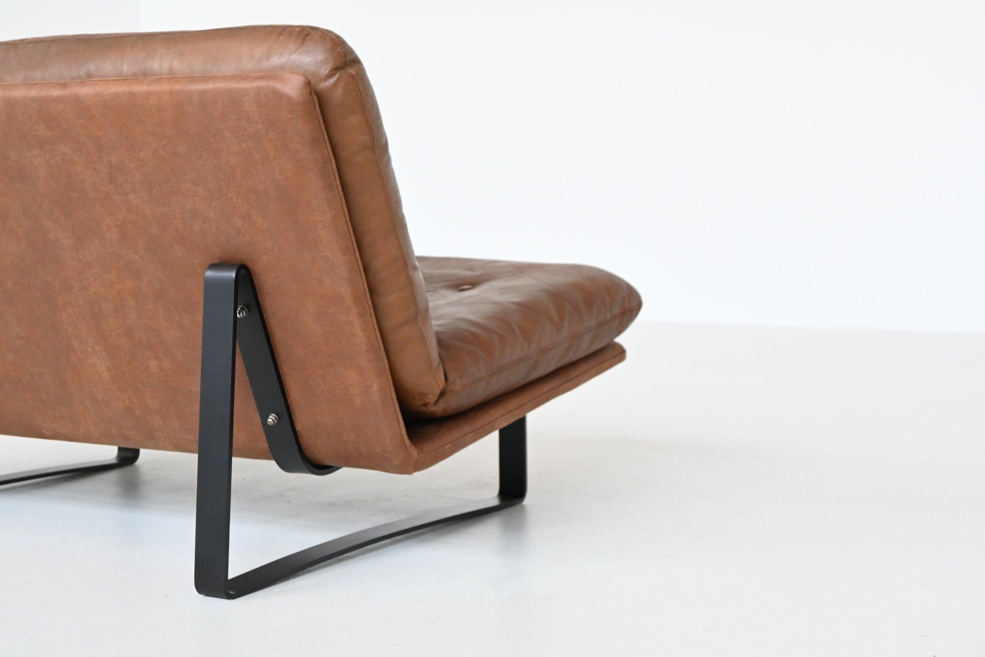 Métal Canapé deux places Kho Liang Ie modèle C683 Artifort Pays-Bas 1968 en vente