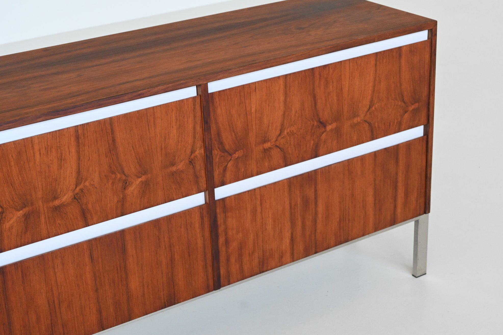 Metal Kho Liang Ie sideboard in rosewood Fristho The Netherlands 1957 For Sale