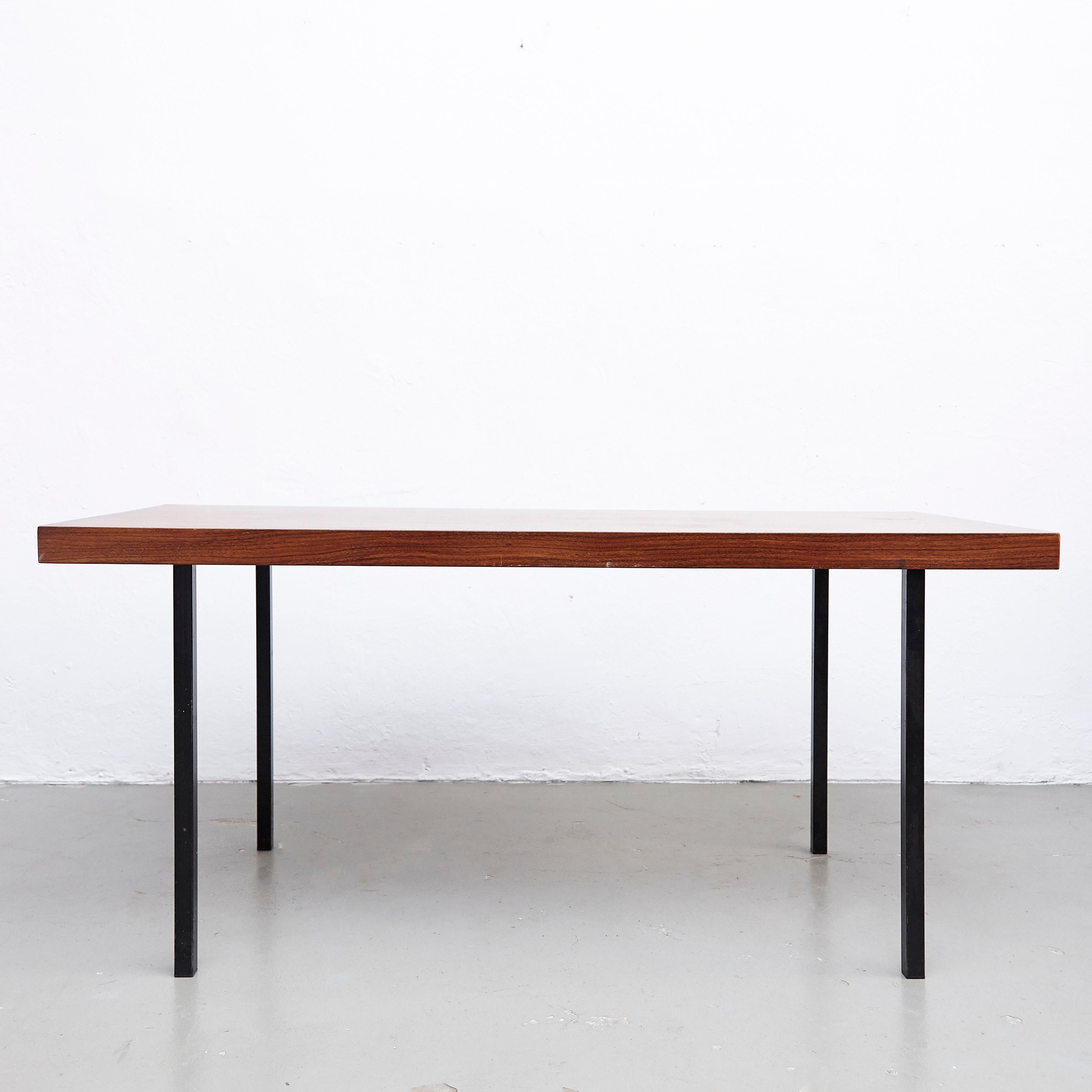 Kho Liang Le, Mid Century Modern, Wood Metal, Dining Table, circa 1950 (Moderne der Mitte des Jahrhunderts)