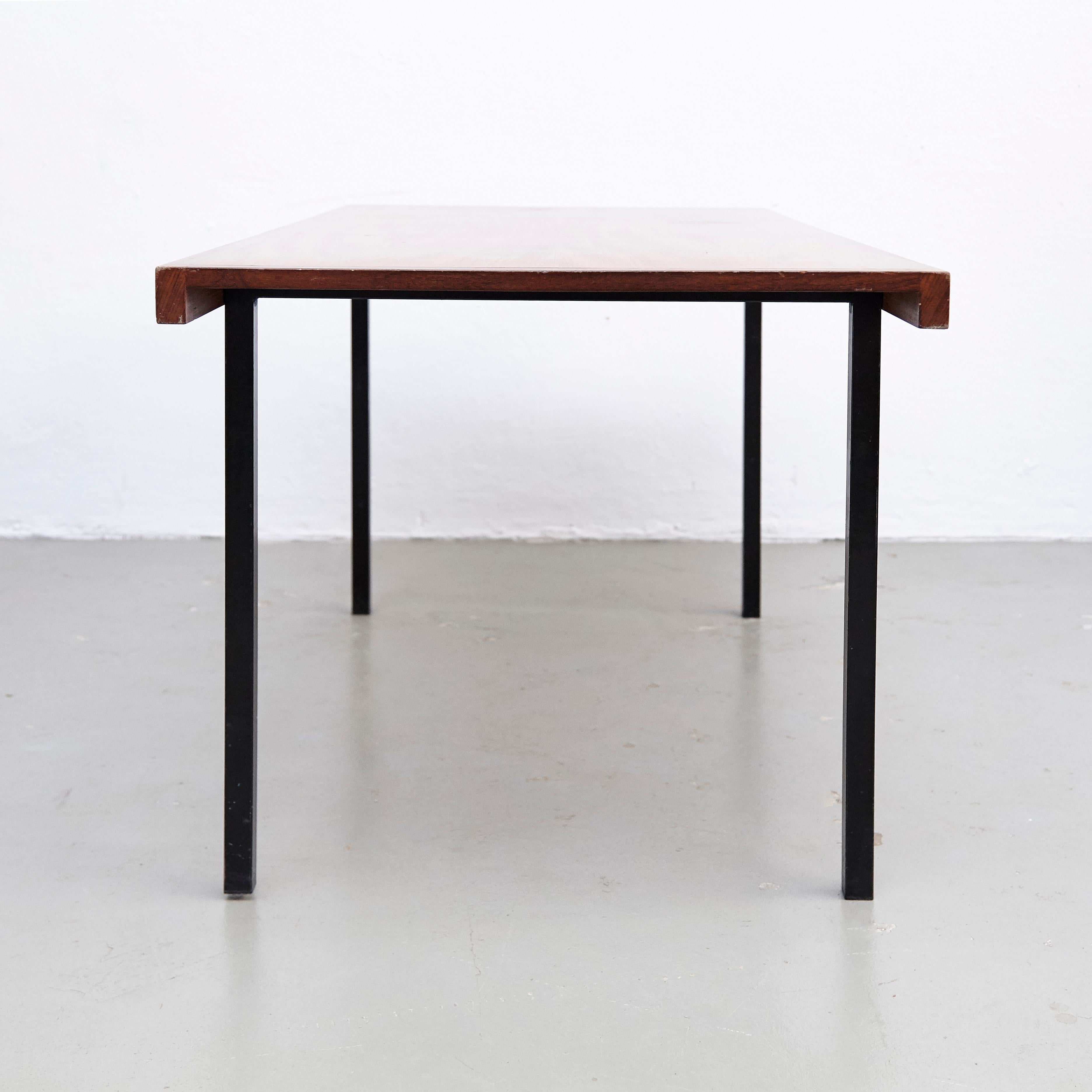 Kho Liang Le, Mid Century Modern, Wood Metal, Dining Table, circa 1950 (Mitte des 20. Jahrhunderts)