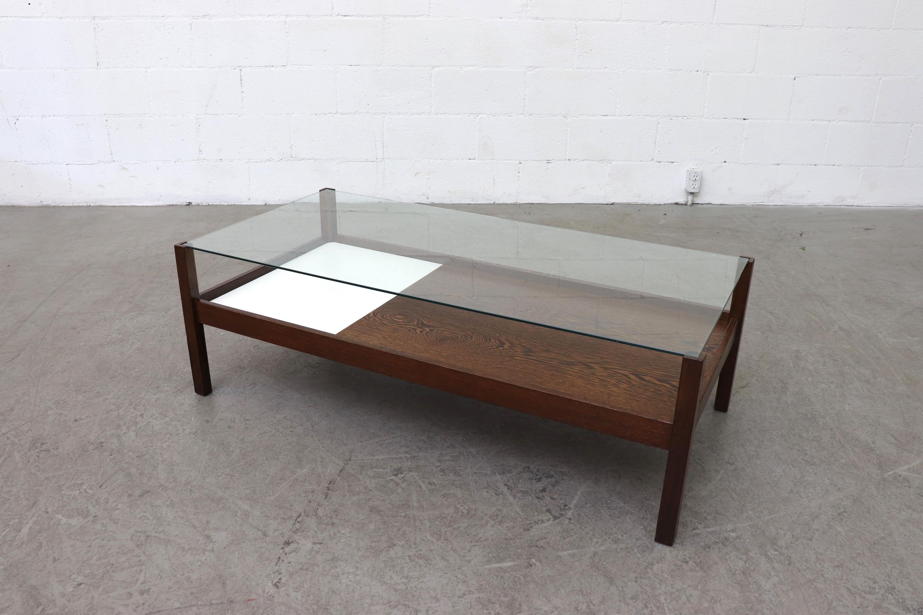 Dutch Kho Liang Le for t'Spectrum Wenge and Glass Coffee Table