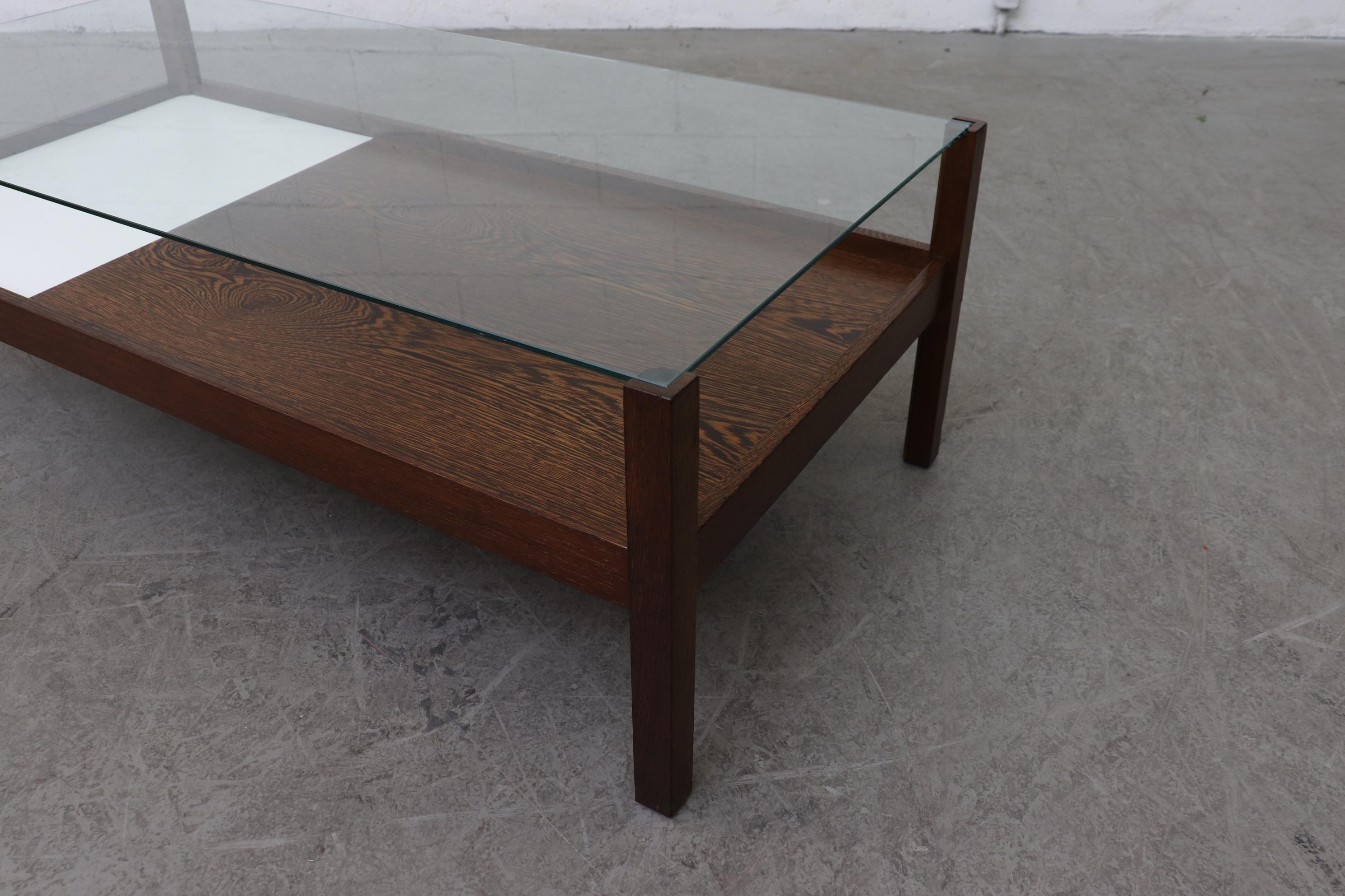 Mid-20th Century Kho Liang Le for t'Spectrum Wenge and Glass Coffee Table