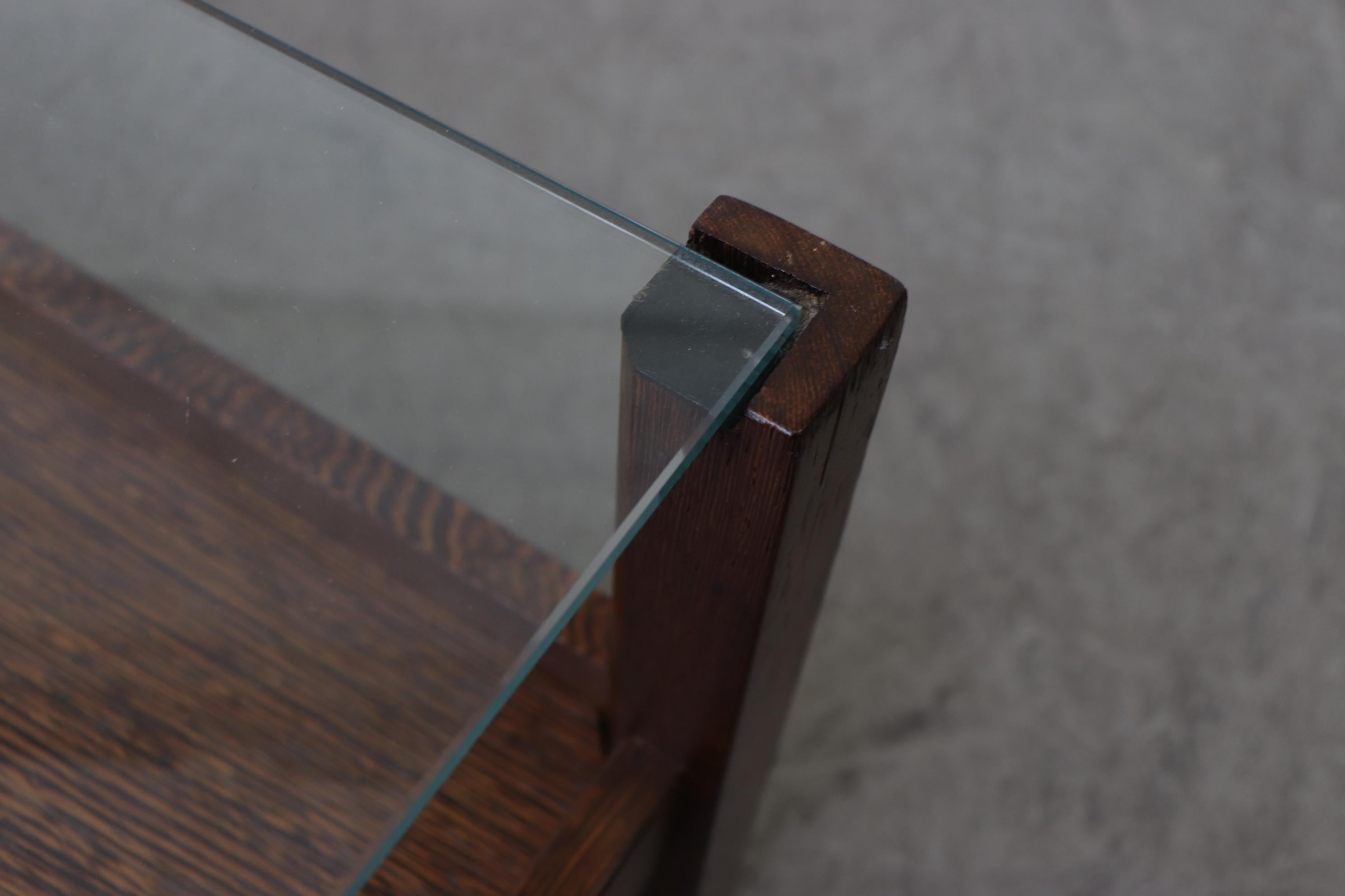 Kho Liang Le for t'Spectrum Wenge and Glass Coffee Table 1