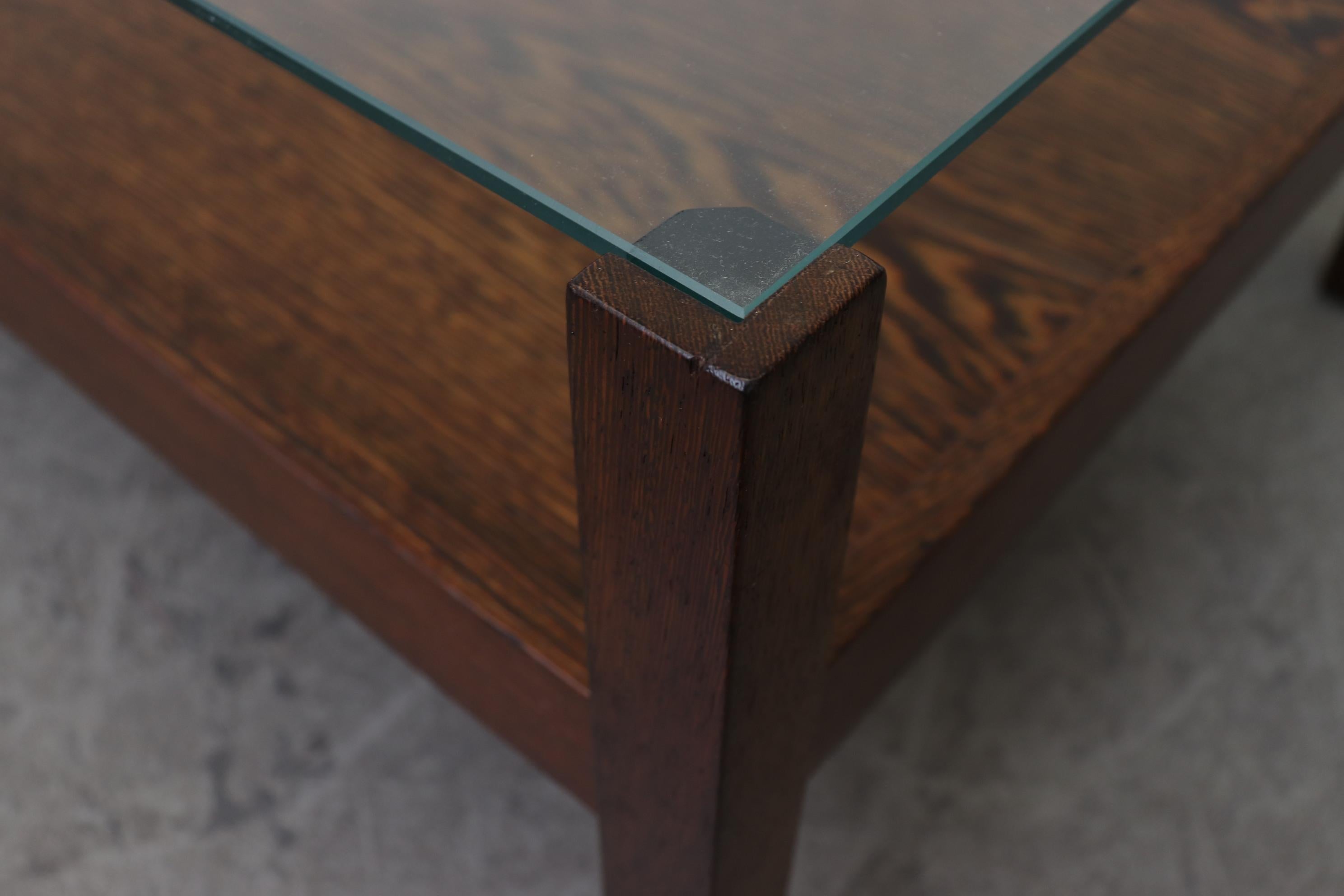 Kho Liang Le for t'Spectrum Wenge and Glass Coffee Table 2