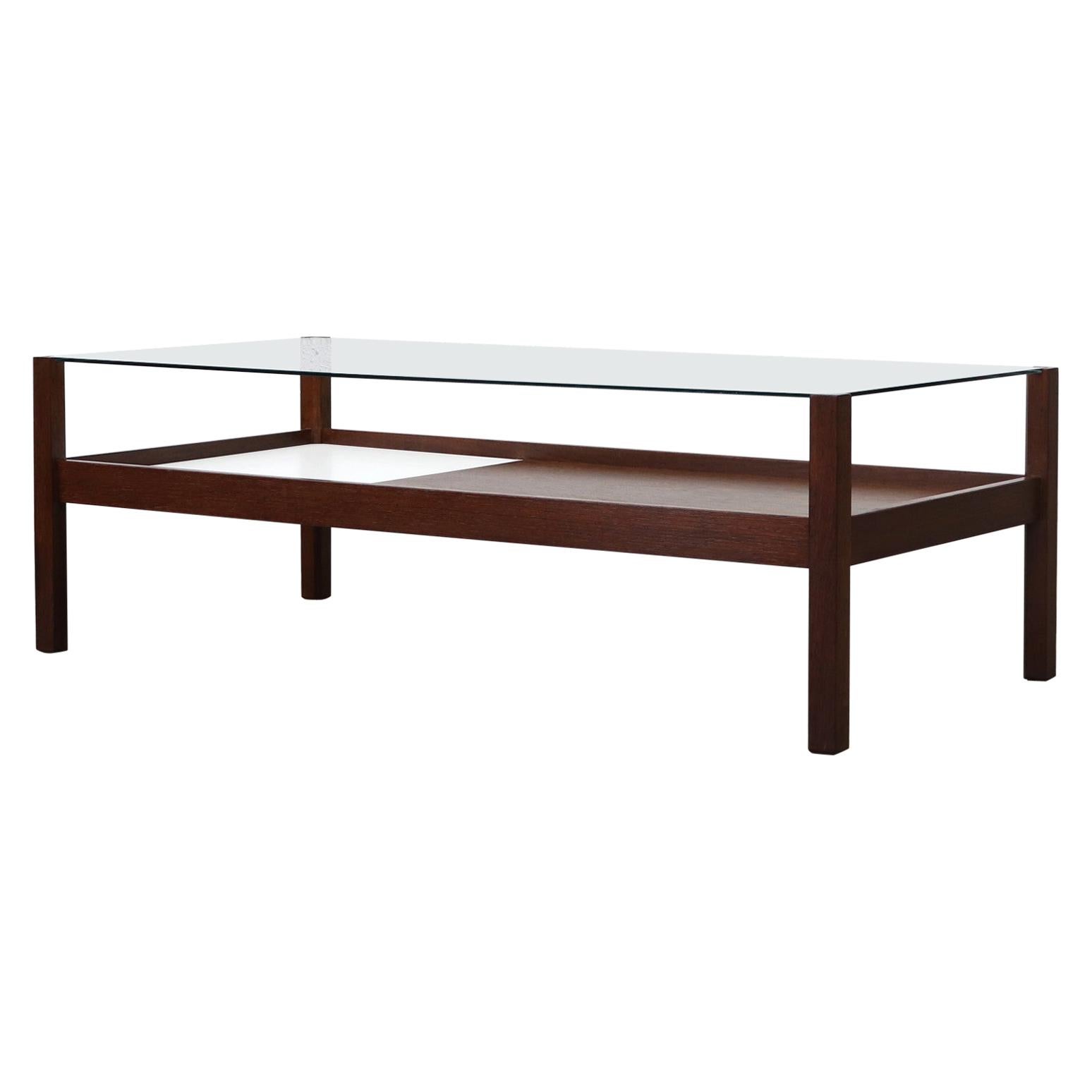 Kho Liang Le for t'Spectrum Wenge and Glass Coffee Table