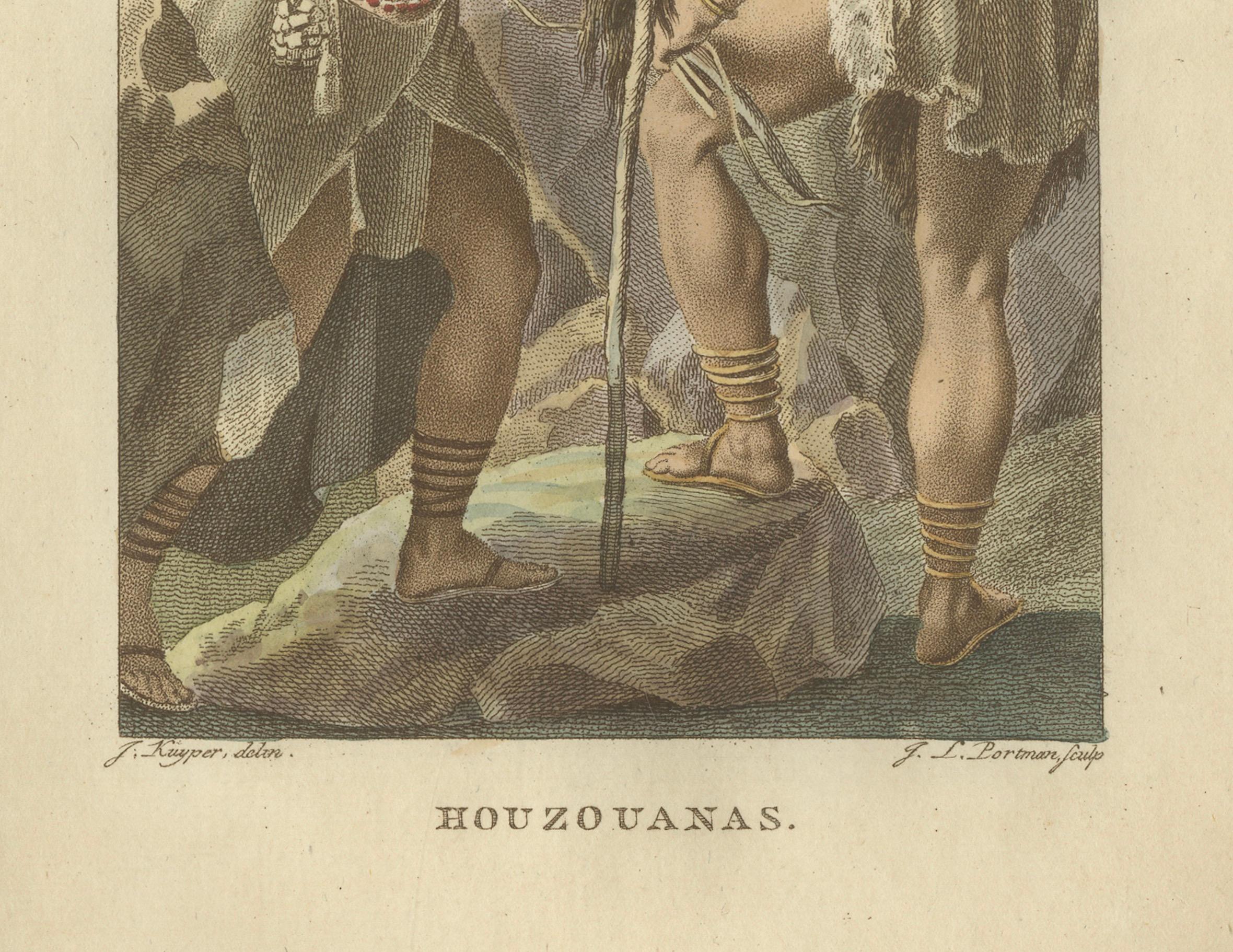 Khoisan Figuren des südlichen Afrikas - Antiker handkolorierter ethnografischer Stich (Houzouanas), um 1800

Ein fein handkolorierter ethnografischer Stich aus dem frühen 19. Jahrhundert mit dem Titel 