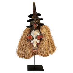Antique Kholuka Yaka Mask, DR Congo