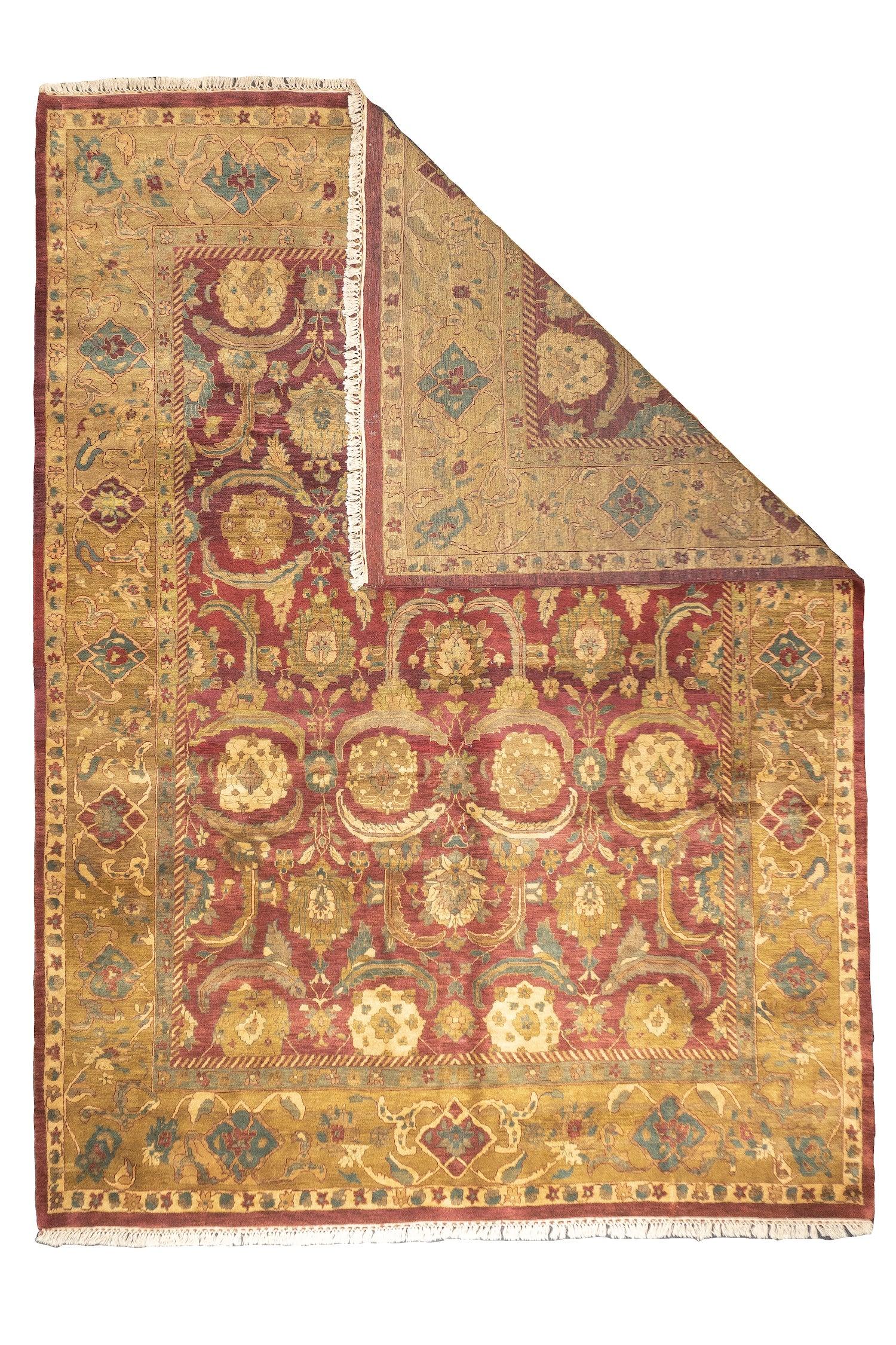 Khorasan Design-Teppich 9'1'' x 12'2. Die städtischen Teppiche, die in der riesigen nordostpersischen Provinz hergestellt werden (siehe auch Mesh), mit sich wiederholenden Mustern, langen Teppichformaten (Kellegis), weicher Wolle, Jufti-Knoten