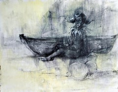 Abstraktes Gemälde „LUCA“ 11" x 14" Zoll von Khoren Keshishyan