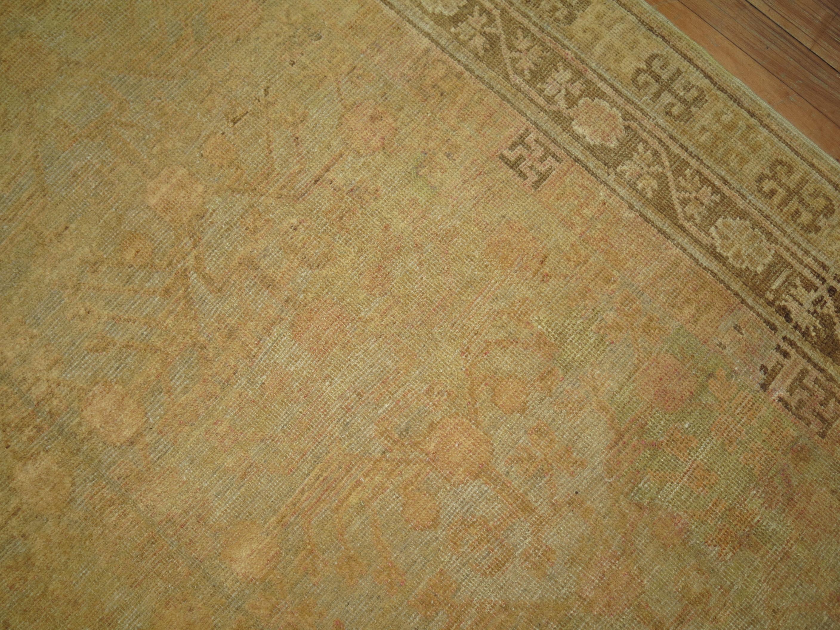 Khotan Carpet in Pale Colors In Excellent Condition In New York, NY