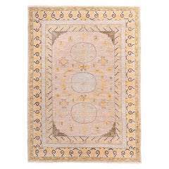 Khotan Carpet with Three Circle Medallions