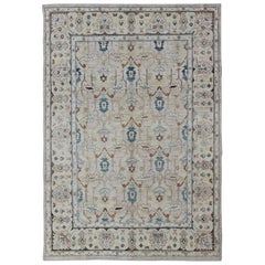 Khotan-Design-Teppich mit geometrischem All-Over-Muster von Keivan Woven Arts