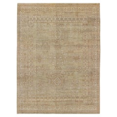 Khotan Design Rug with All-Over Geometric Pattern in Light Brown and Green's