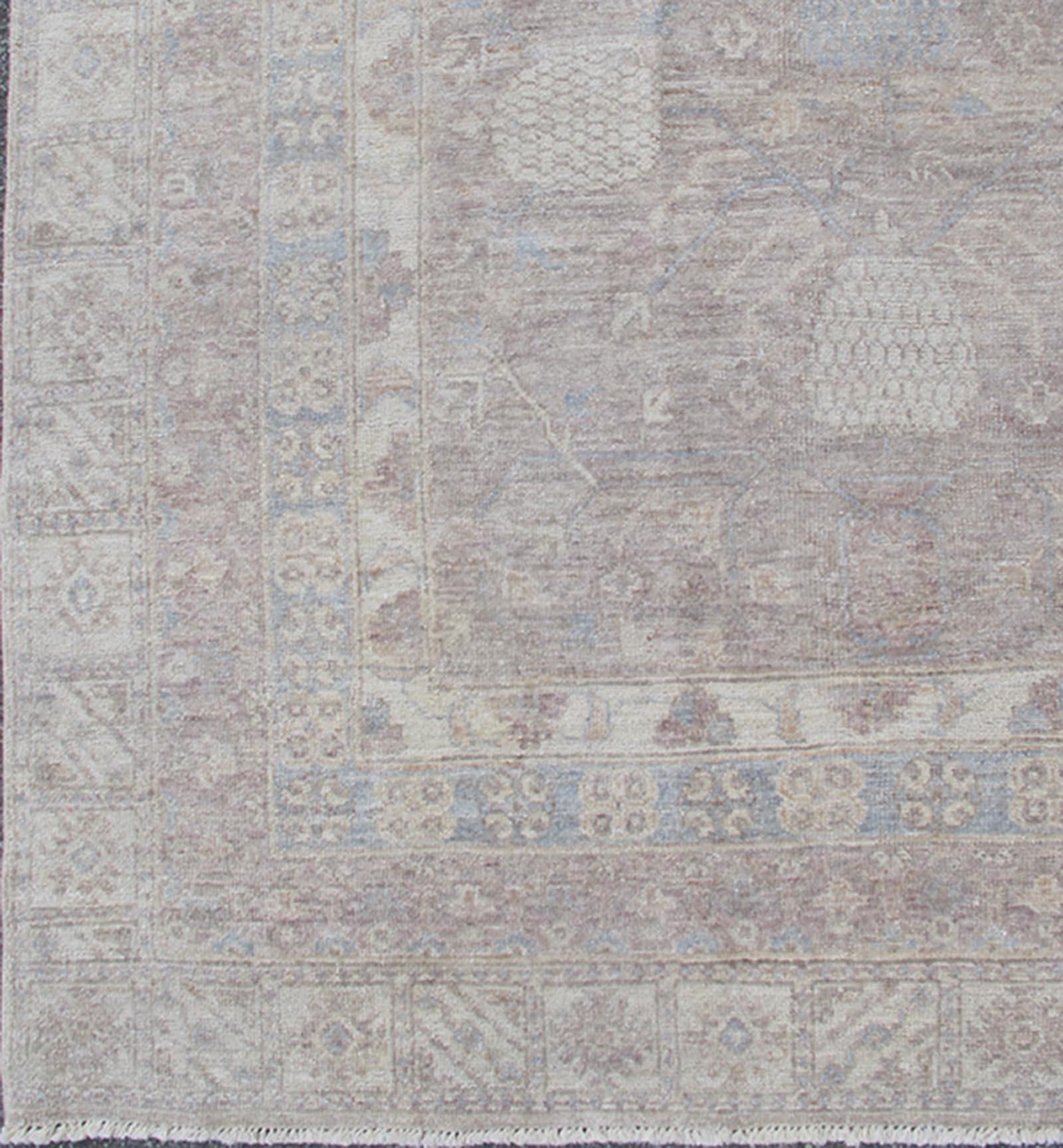 Afghan Khotan Design Rug by Keivan Woven Arts With All-Over Pomegranate Pattern  For Sale