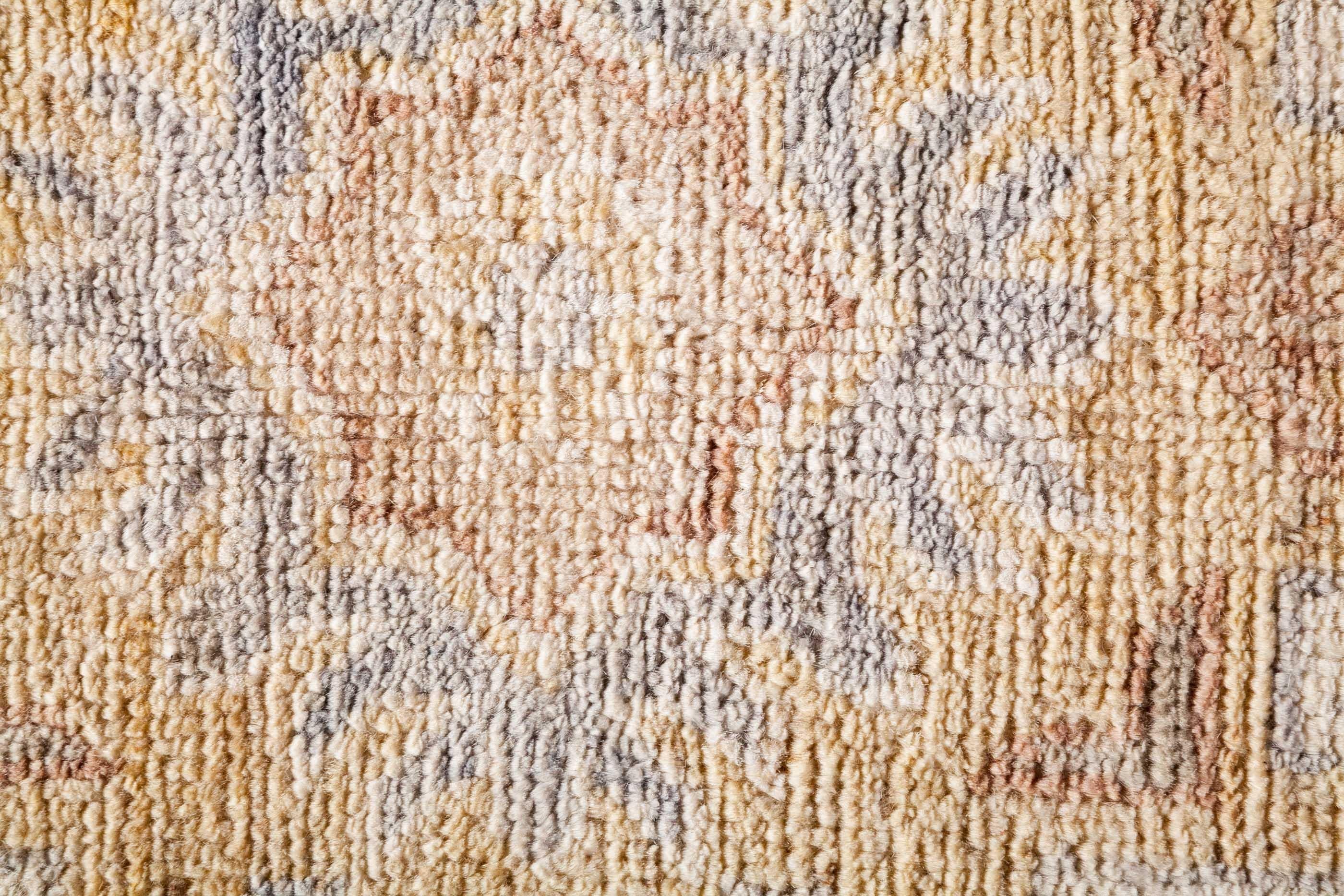 Pakistani One-of-a-Kind Oriental Khotan Wool Hand-Knotted Area Rug, Cream, 8' 10 x 12