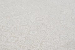 Tappeto Khotan Patina annodato a mano nei colori avorio e rosa