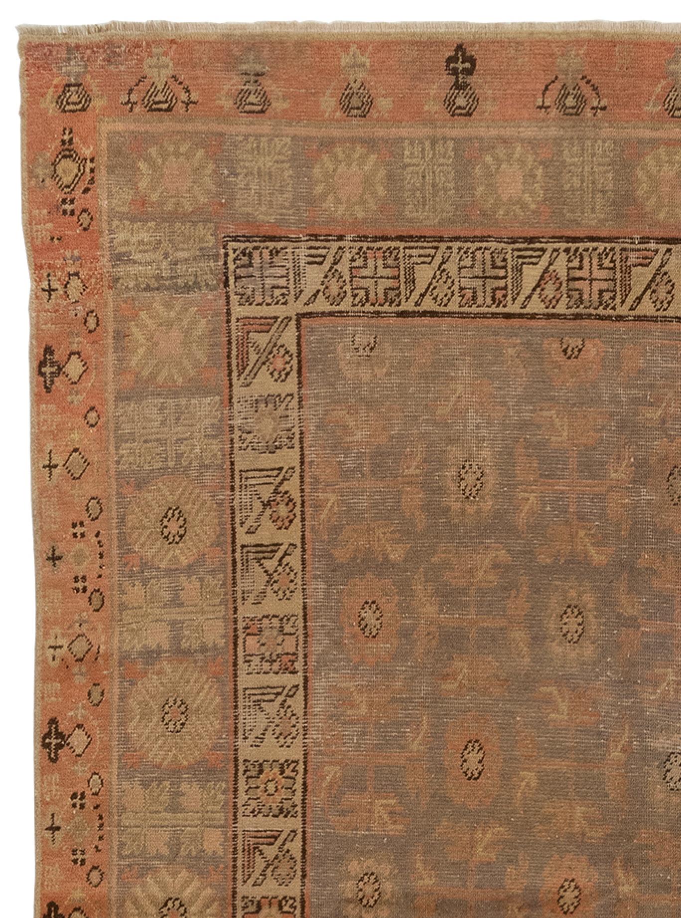 Chinese Khotan Rug Antique, c. 1880s For Sale