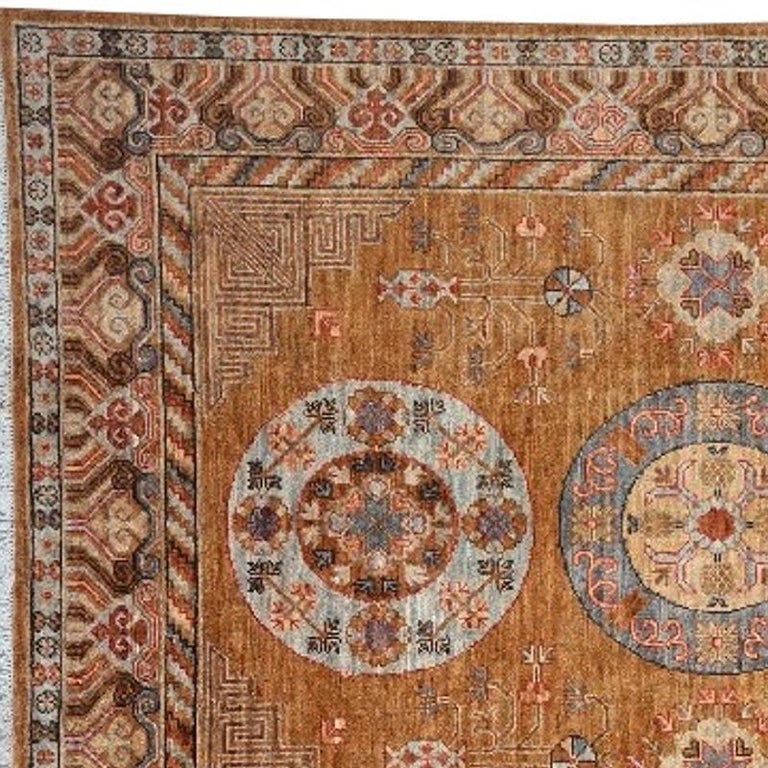 Khotan Style Rug Hand Knotted Contemporary Camel Colored ... (768 x 768 Pixel)