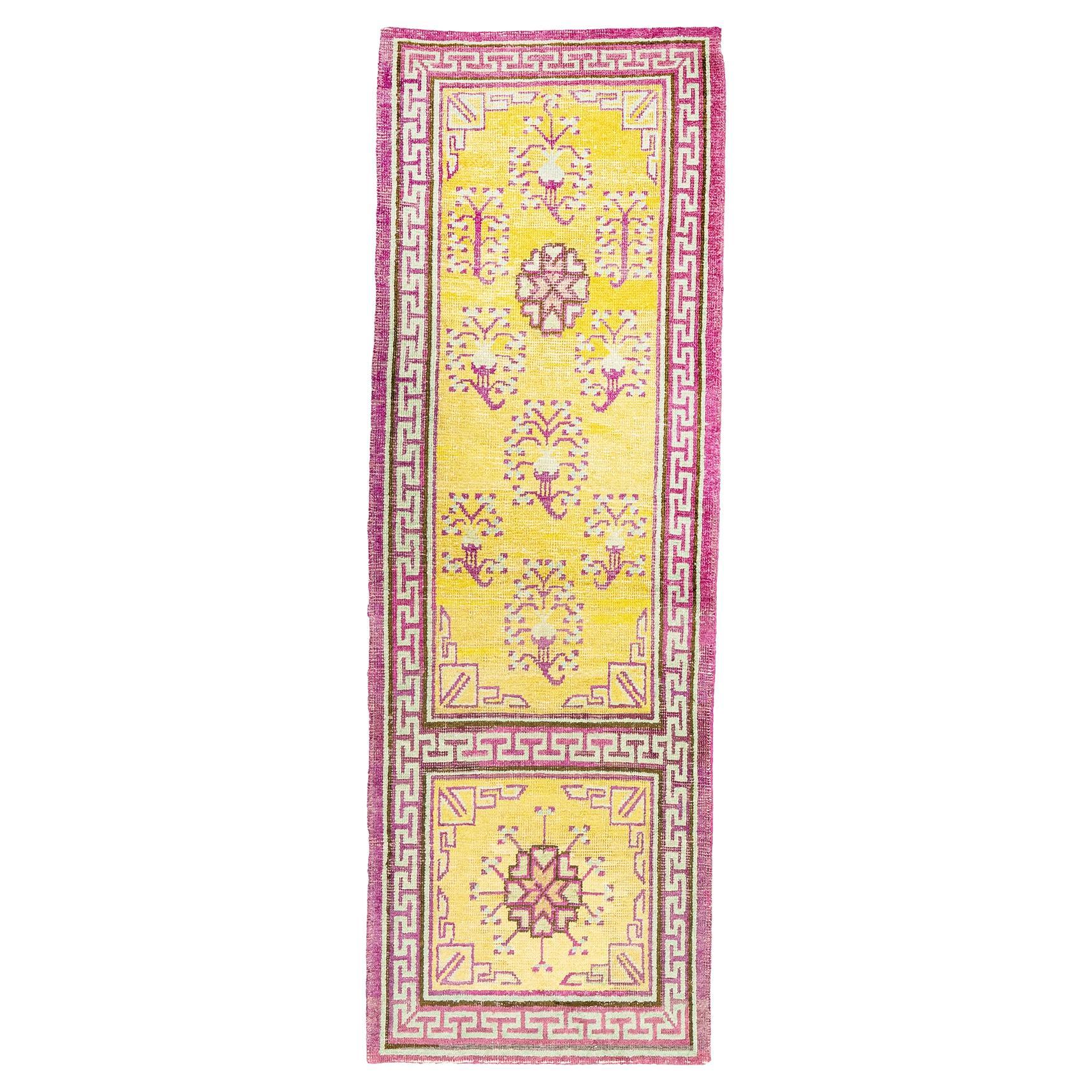 Khotan Rug Runner Yellow&Purple