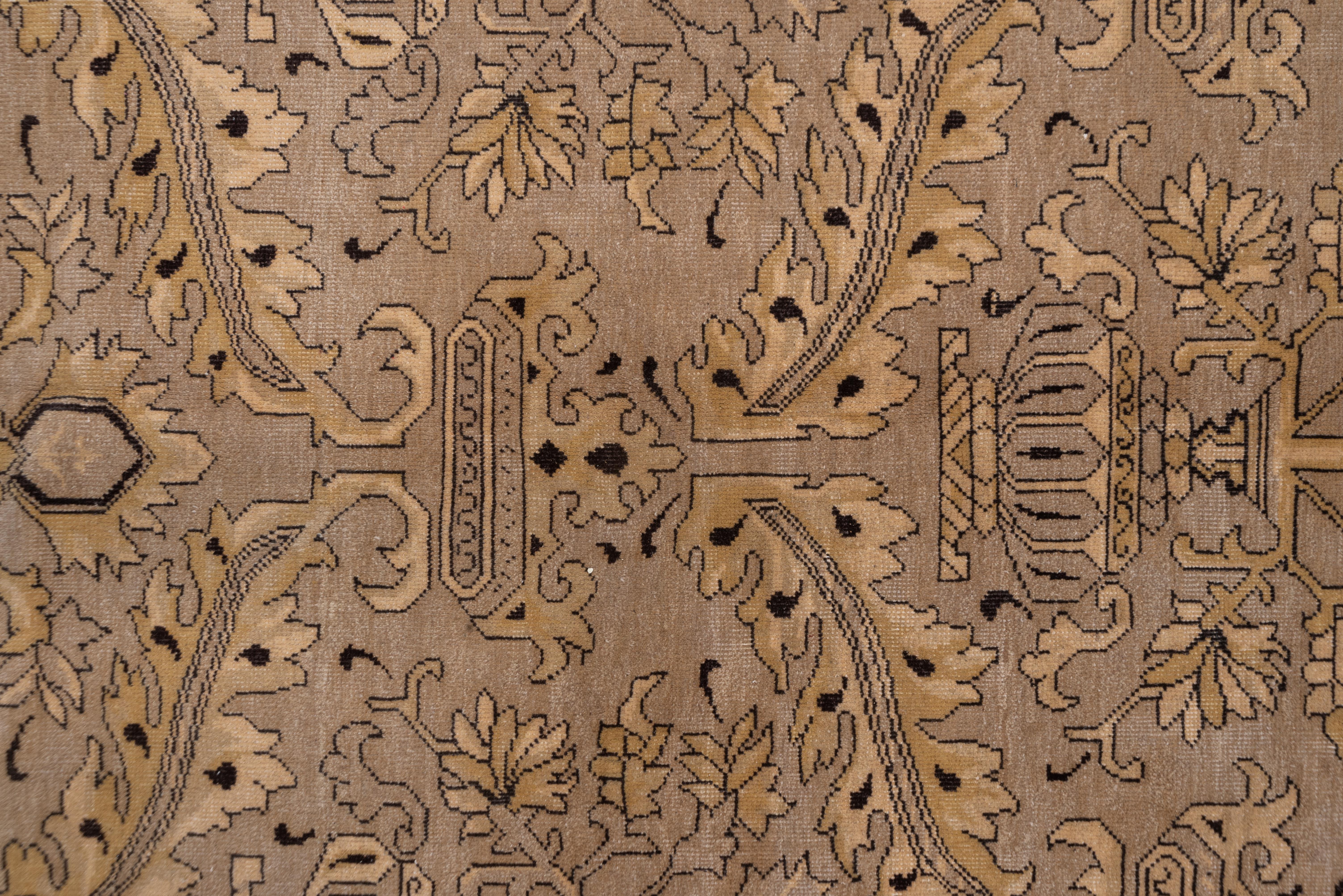 Khotan Rug Taupe Ground with Pomegranate Tree and Tiled Border Design For Sale 1