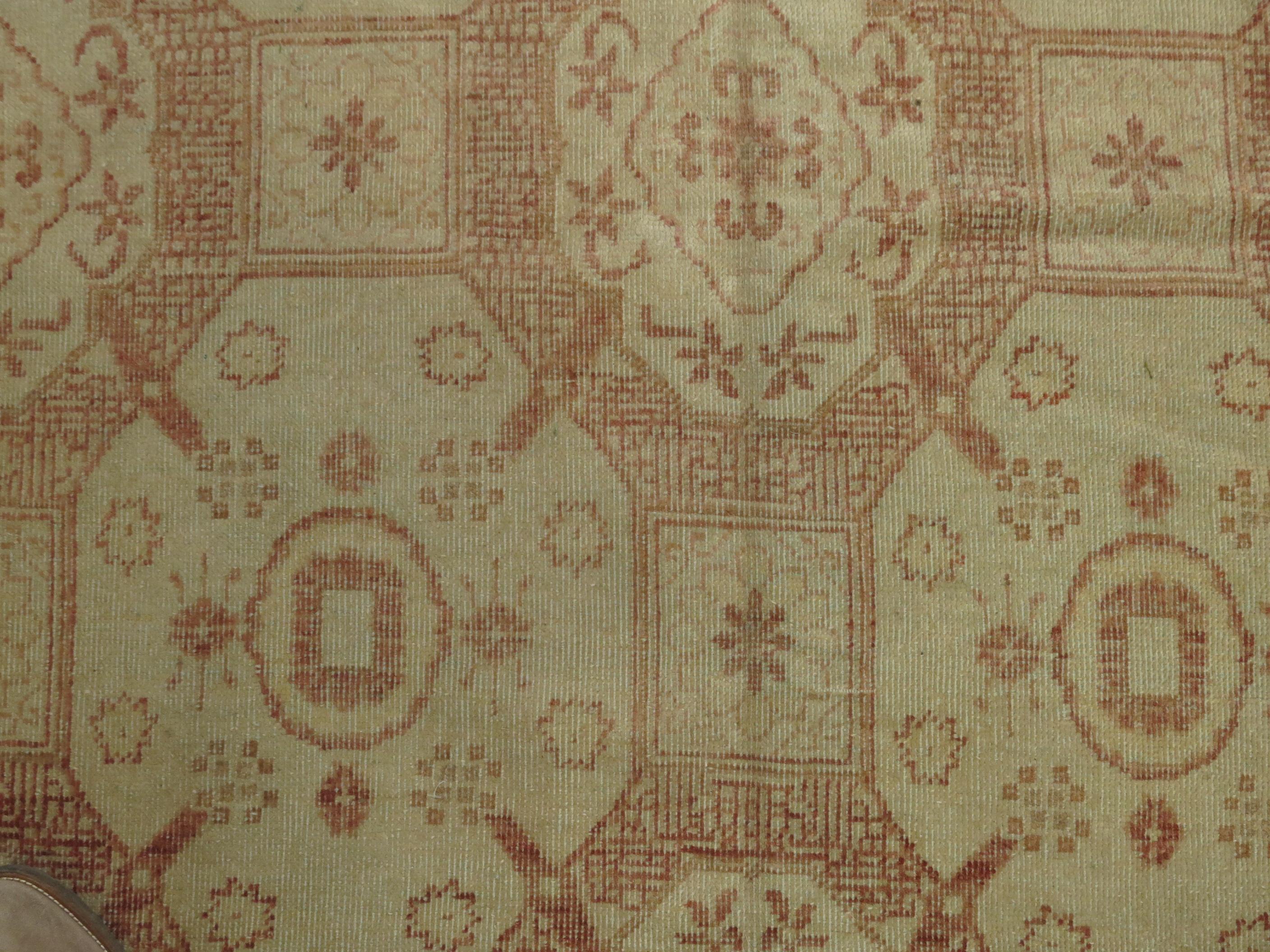 Hand-Knotted Vintage Khotan Rug For Sale